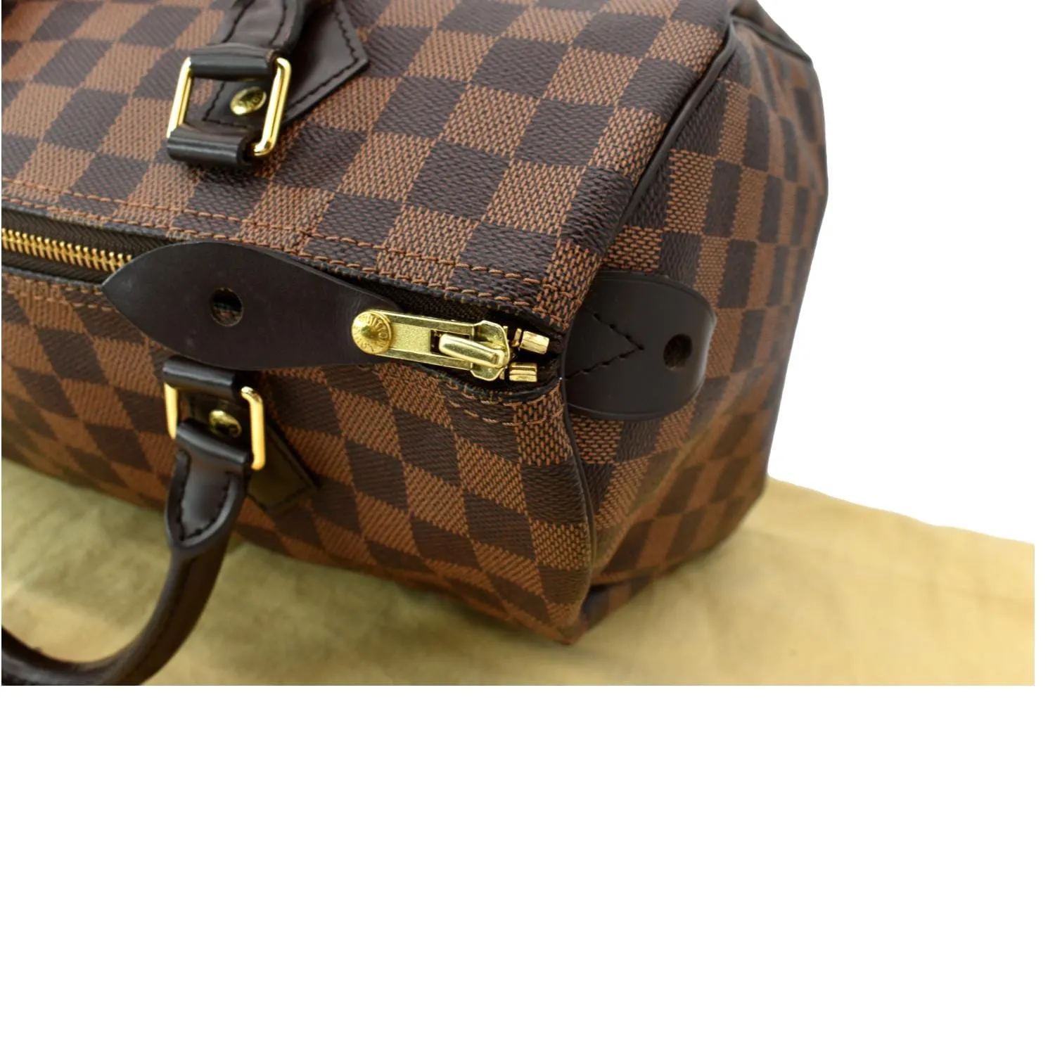 LOUIS VUITTON  Speedy 30 Damier Ebene Satchel Bag Brown