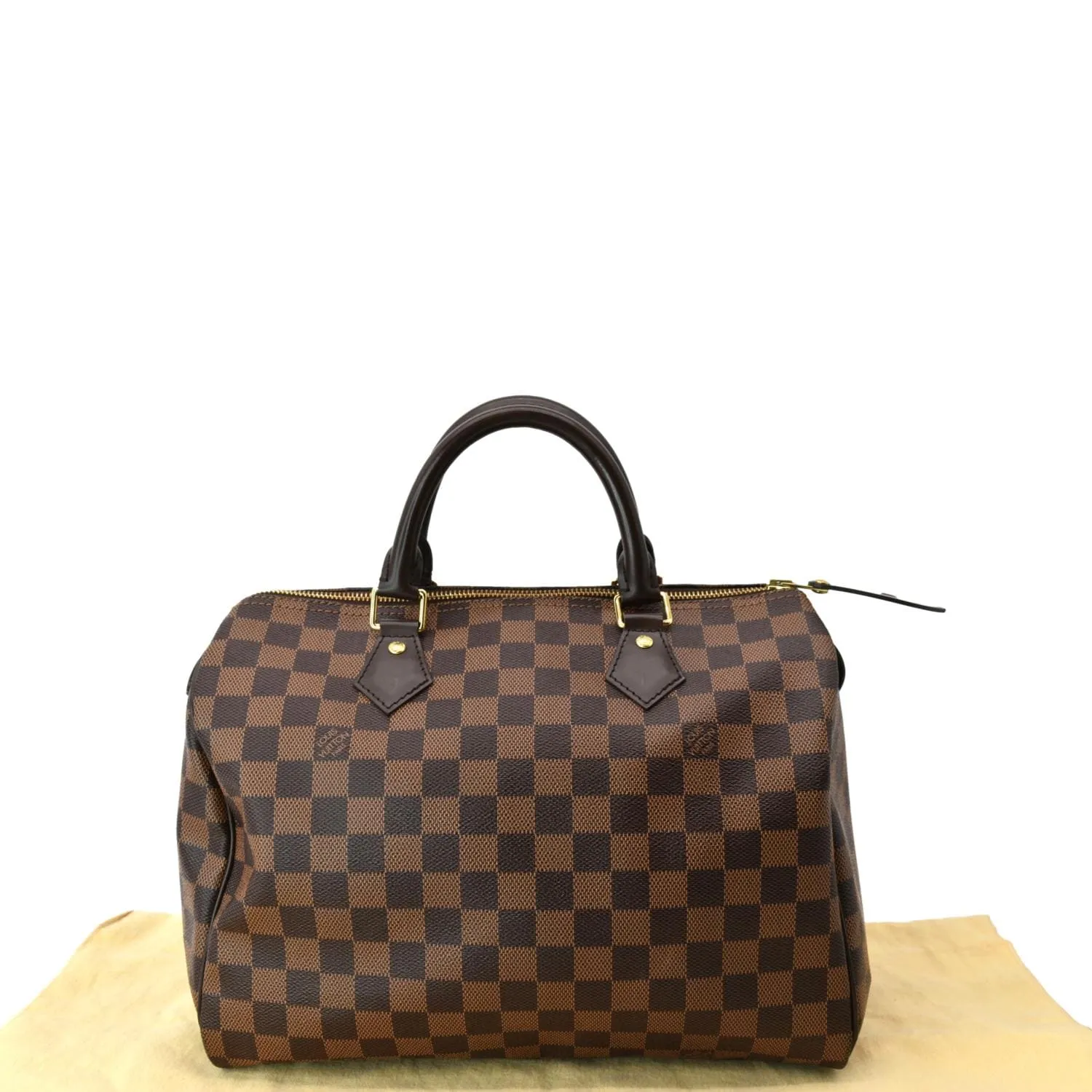 LOUIS VUITTON  Speedy 30 Damier Ebene Satchel Bag Brown