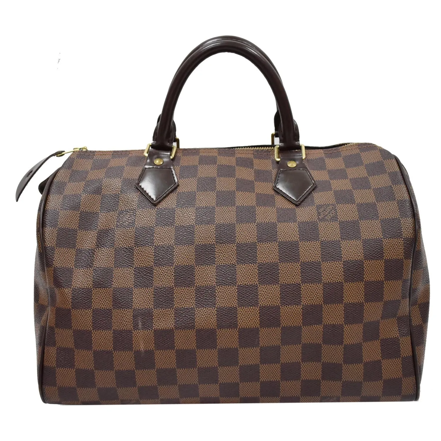 LOUIS VUITTON Speedy 30 Damier Ebene Satchel Bag Brown