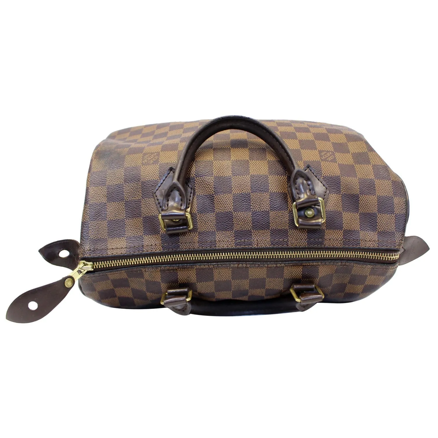 LOUIS VUITTON Speedy 30 Damier Ebene Satchel Bag Brown