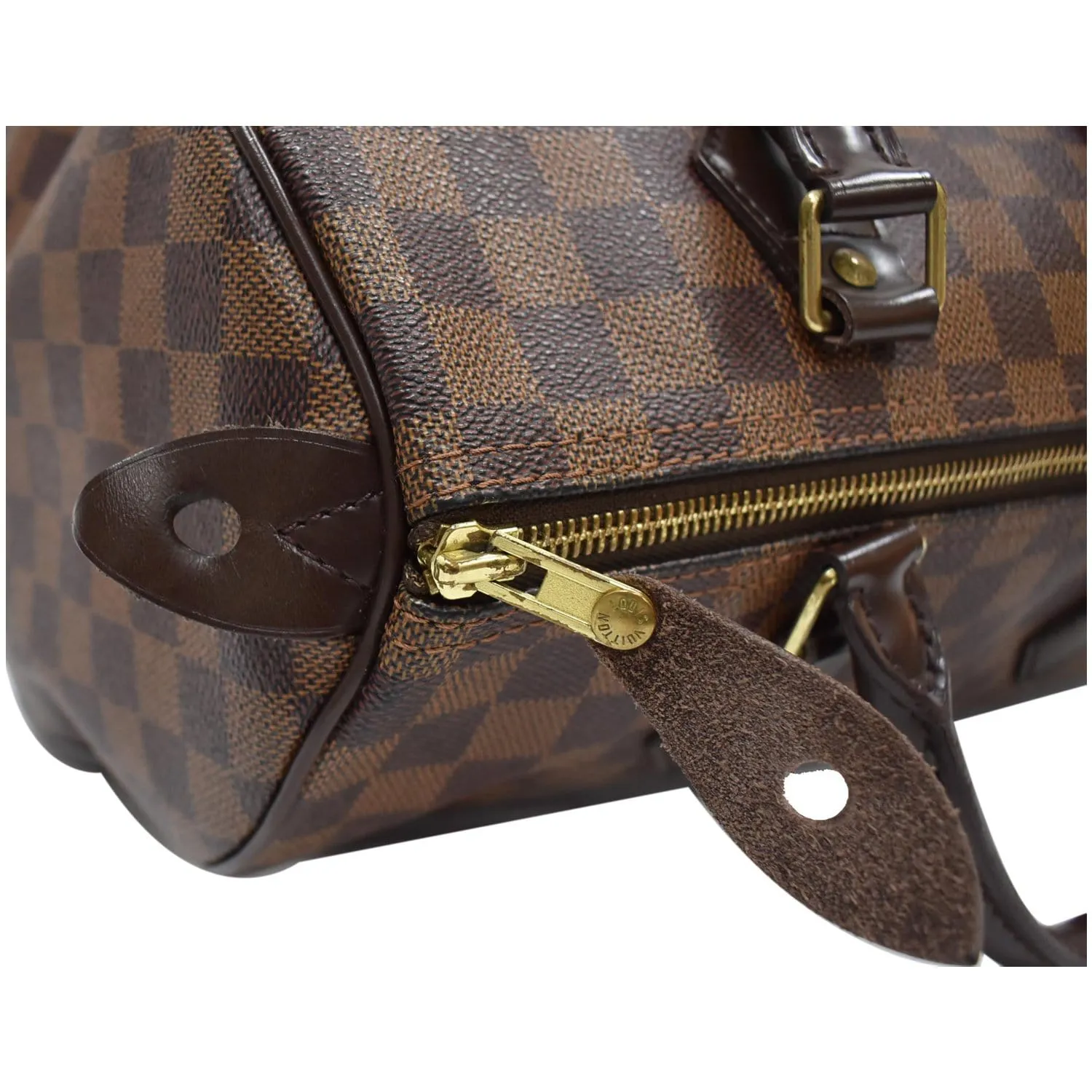 LOUIS VUITTON Speedy 30 Damier Ebene Satchel Bag Brown