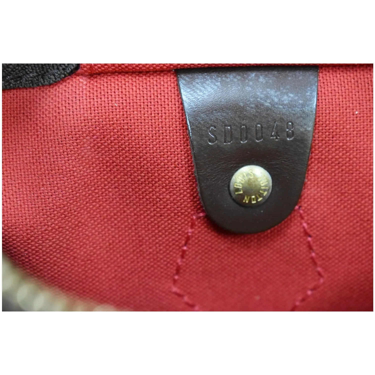 LOUIS VUITTON Speedy 30 Damier Ebene Satchel Bag Brown