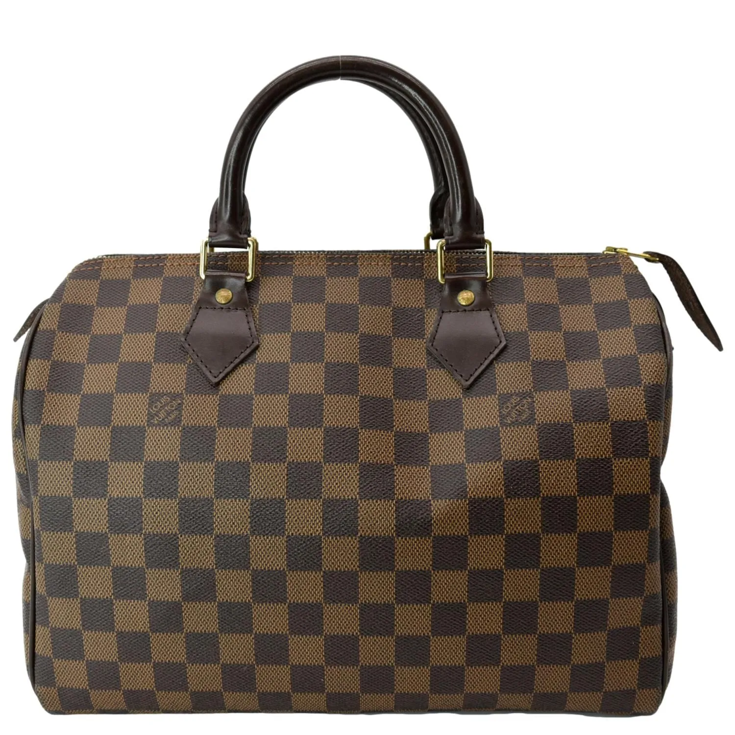LOUIS VUITTON Speedy 30 Damier Ebene Satchel Bag Brown