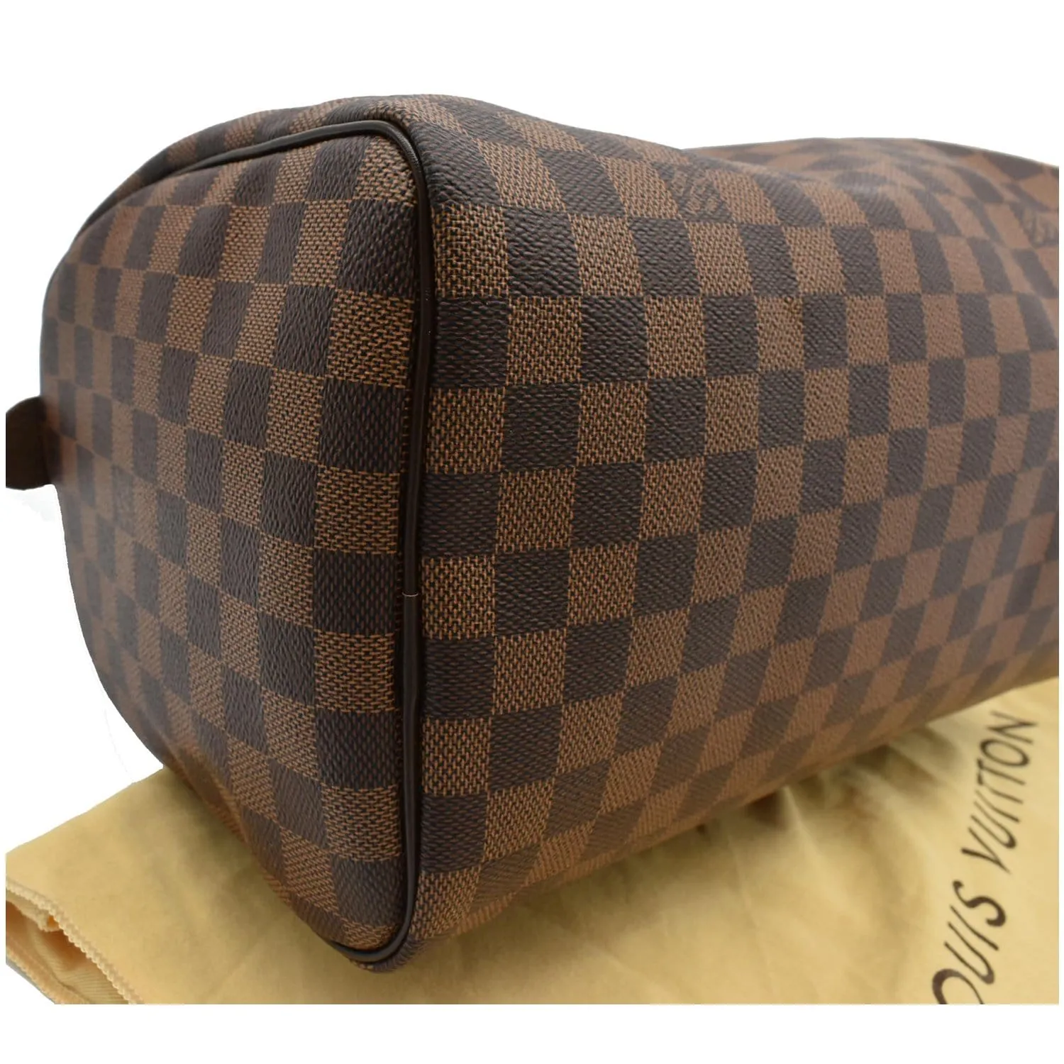 LOUIS VUITTON Speedy 30 Damier Ebene Satchel Bag Brown