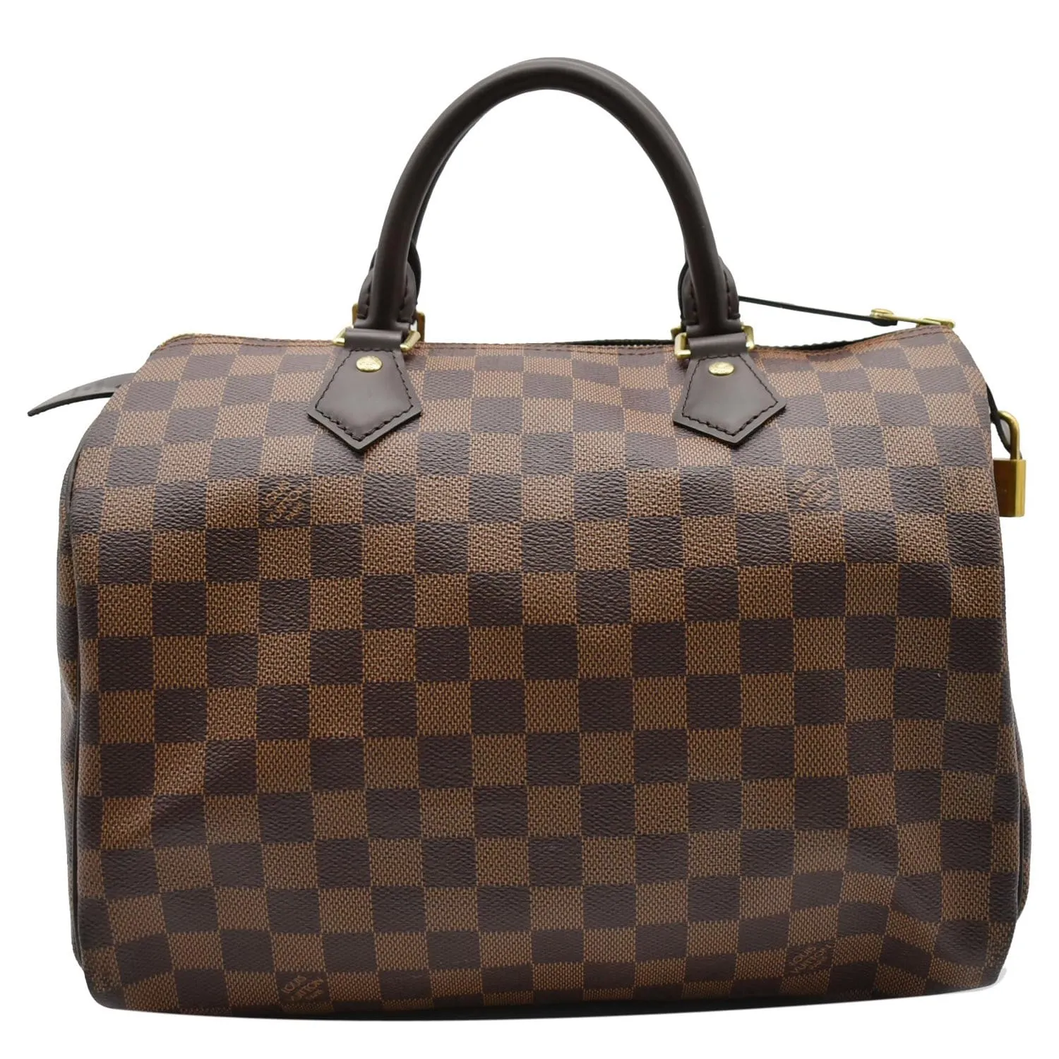 LOUIS VUITTON Speedy 30 Damier Ebene Satchel Bag Brown