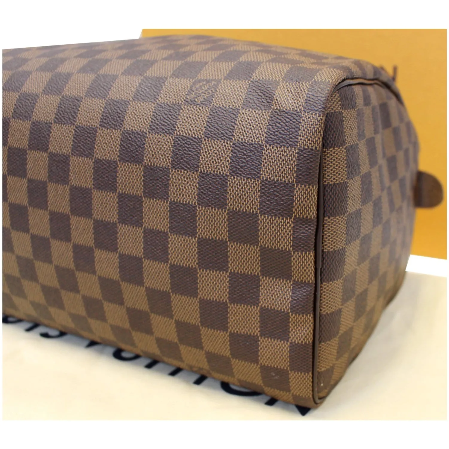 Louis Vuitton Speedy 30 Damier Ebene Satchel Bag Brown