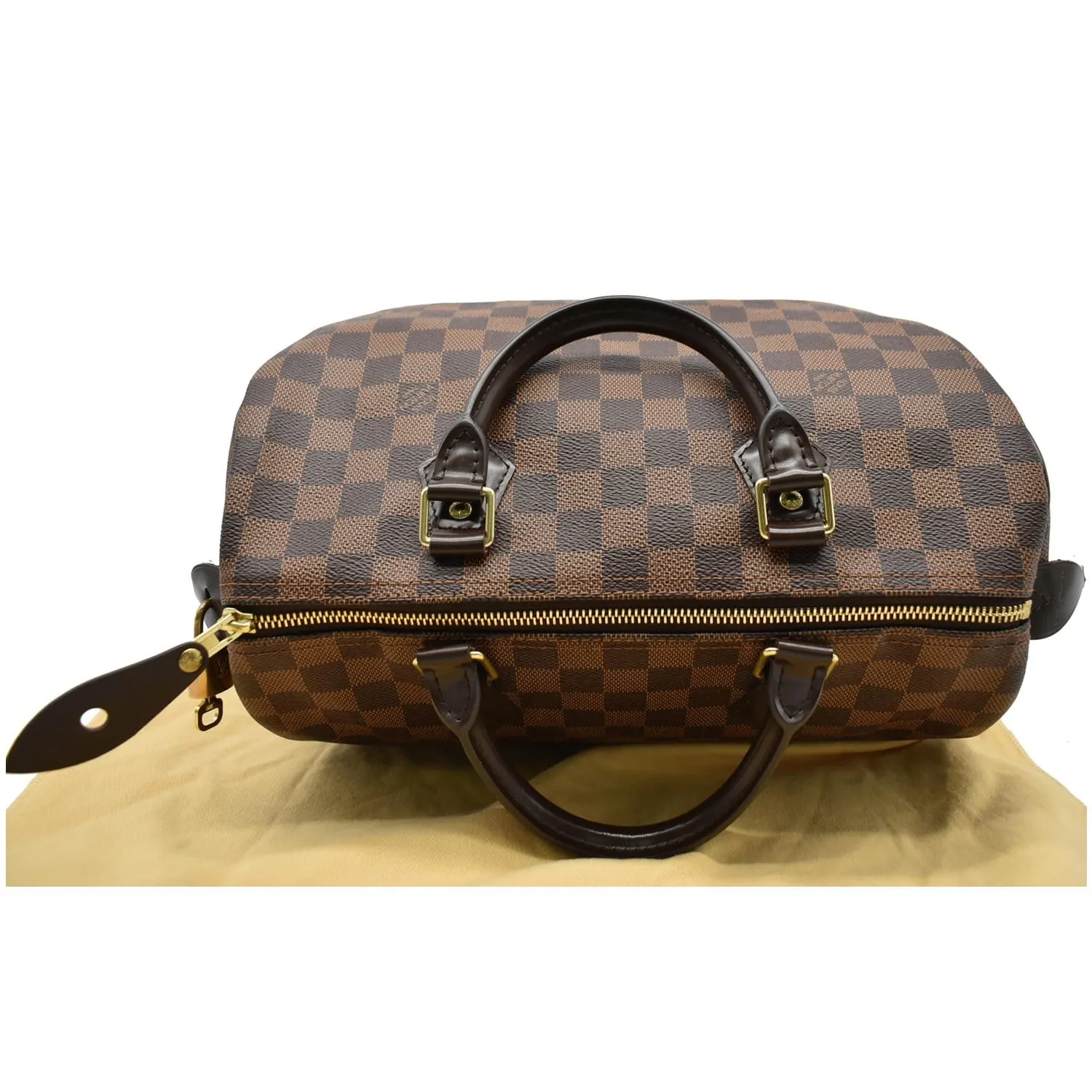 LOUIS VUITTON Speedy 30 Damier Ebene Satchel Bag Brown