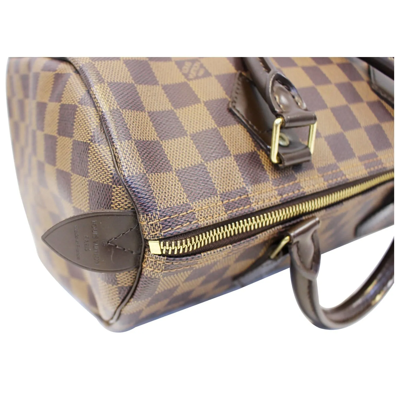 LOUIS VUITTON Speedy 30 Damier Ebene Satchel Handbag
