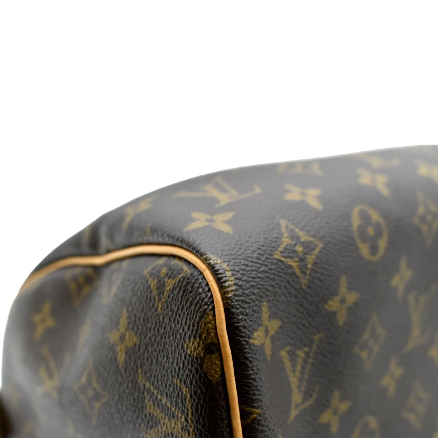 LOUIS VUITTON Speedy 30 Monogram Canvas Satchel Bag Brown