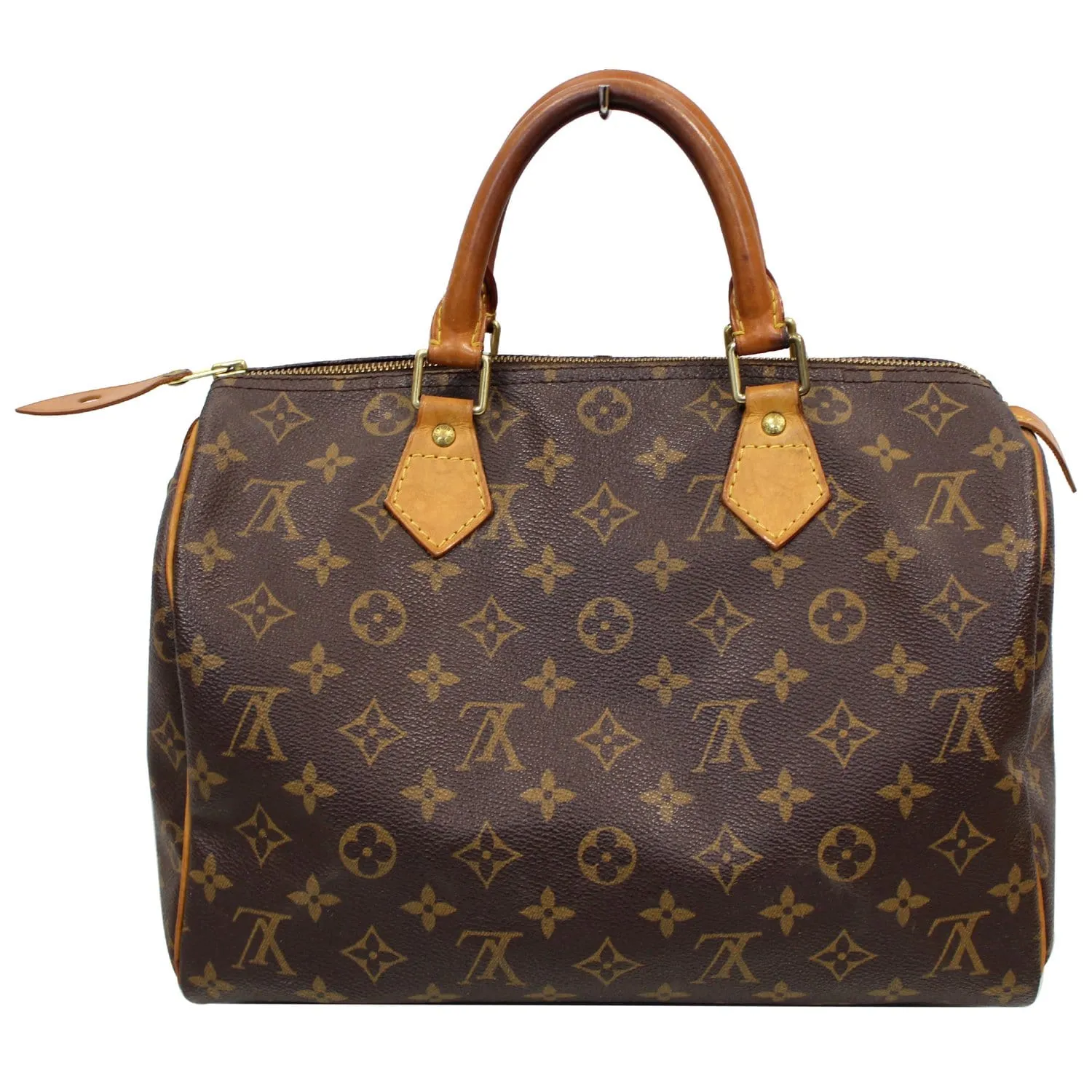 Louis Vuitton Speedy 30 Monogram Canvas Satchel Bag Brown