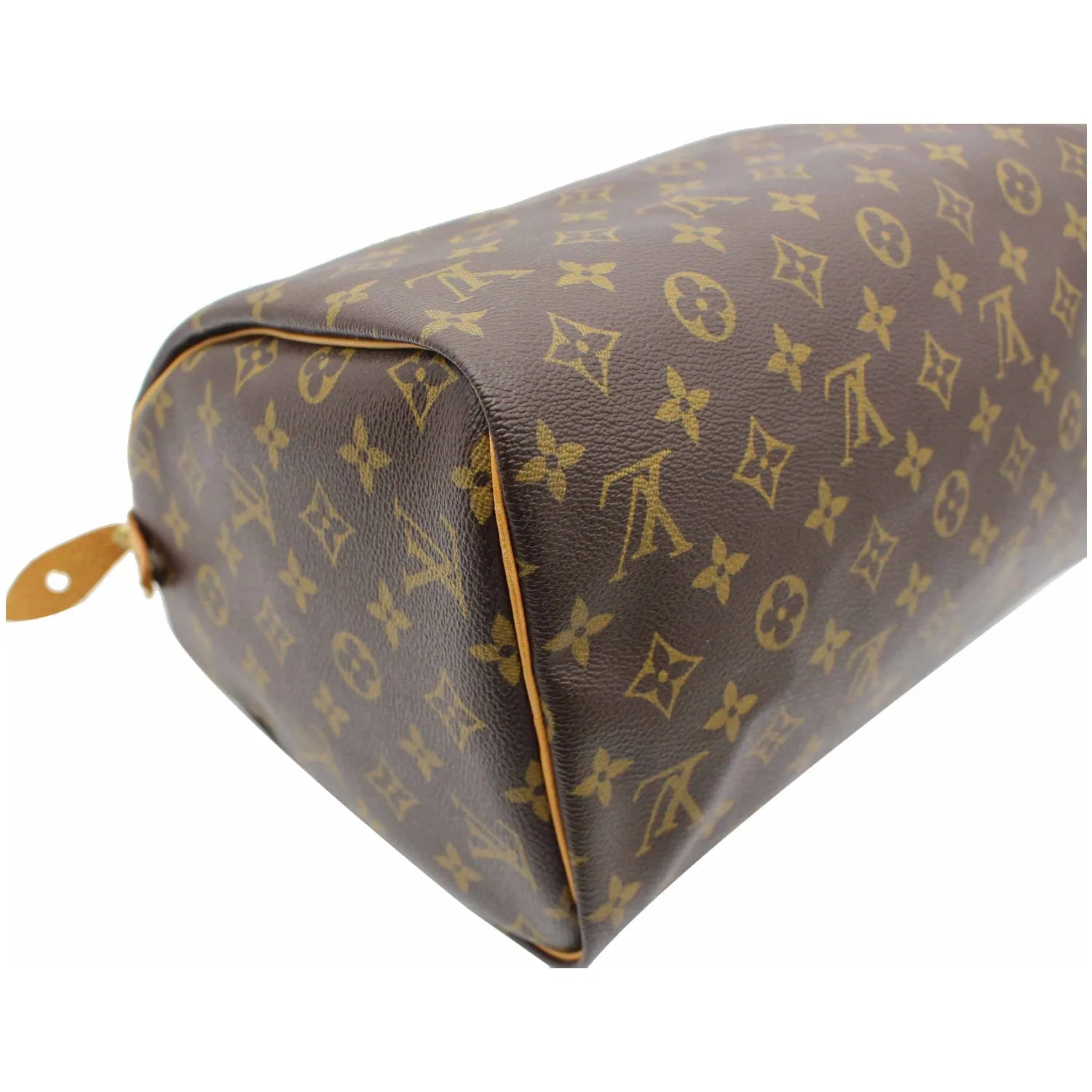 LOUIS VUITTON Speedy 30 Monogram Canvas Satchel Bag Brown