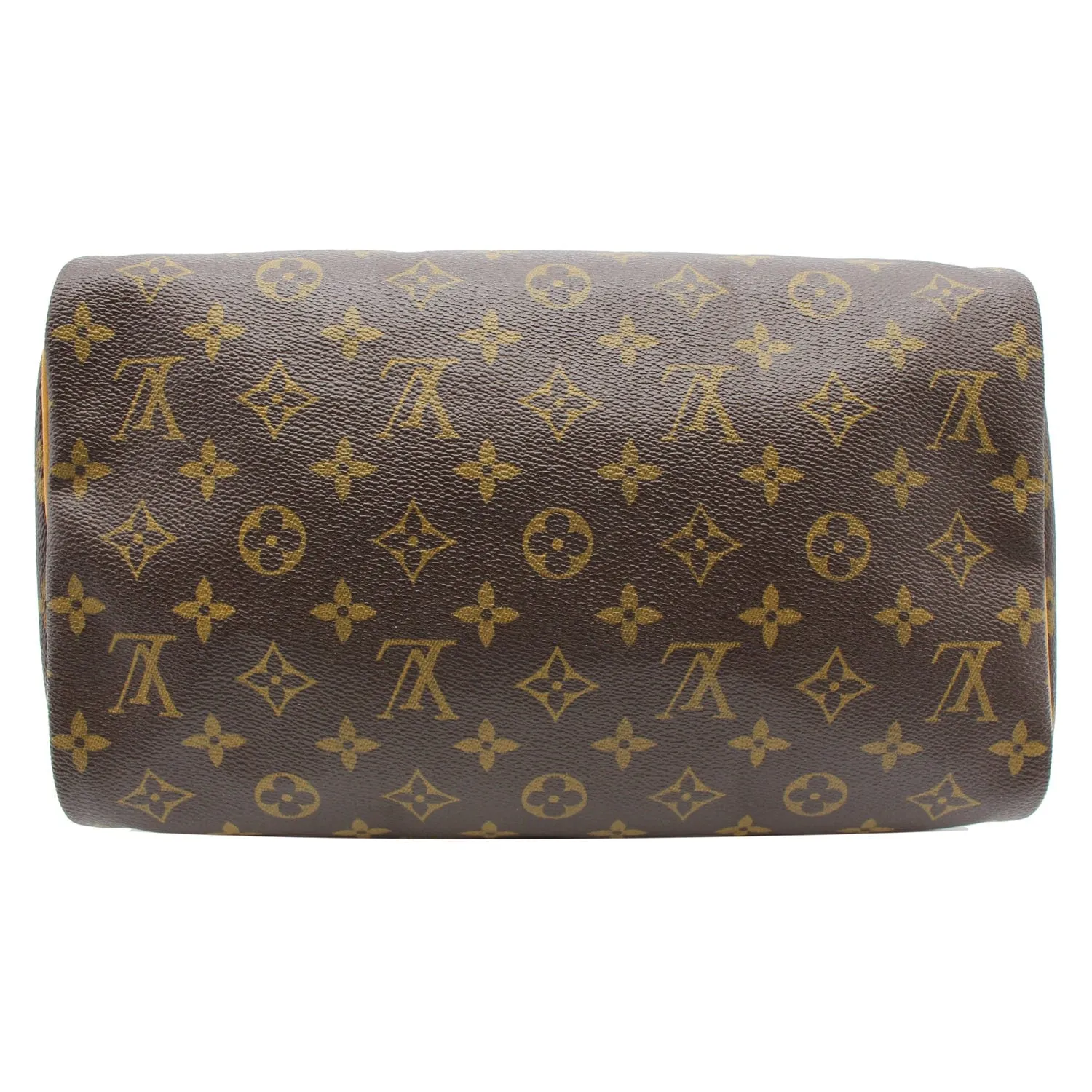 LOUIS VUITTON Speedy 30 Monogram Canvas Satchel Bag Brown
