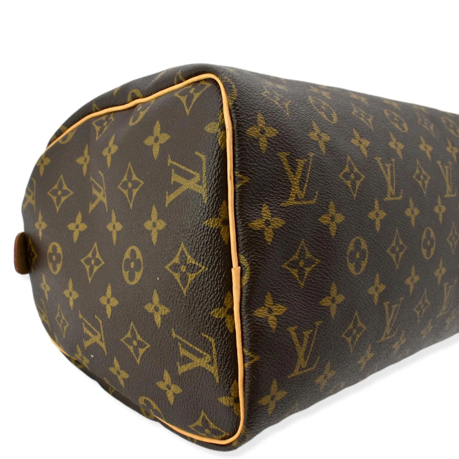 LOUIS VUITTON  Speedy 30 Monogram Canvas Satchel Bag Brown