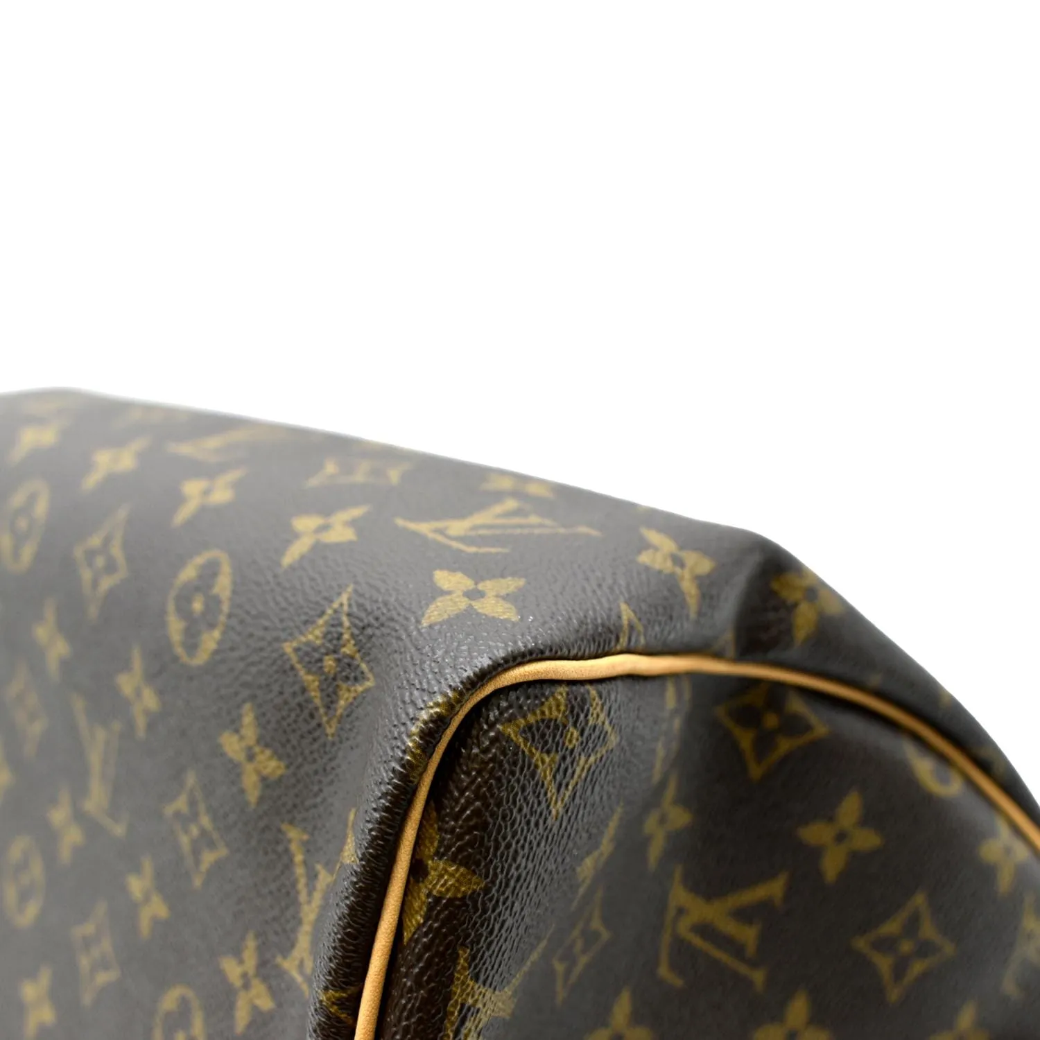 LOUIS VUITTON Speedy 30 Monogram Canvas Satchel Bag Brown