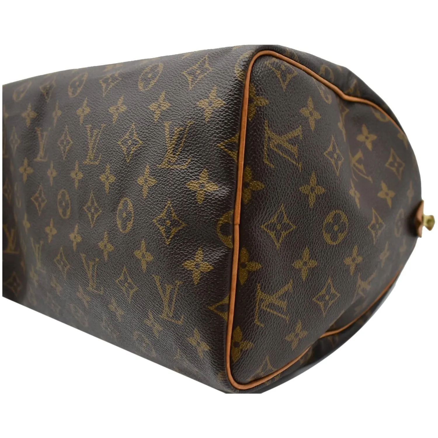 LOUIS VUITTON Speedy 30 Monogram Canvas Satchel Bag Brown