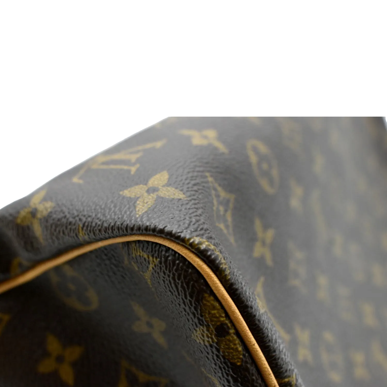 LOUIS VUITTON Speedy 30 Monogram Canvas Satchel Bag Brown