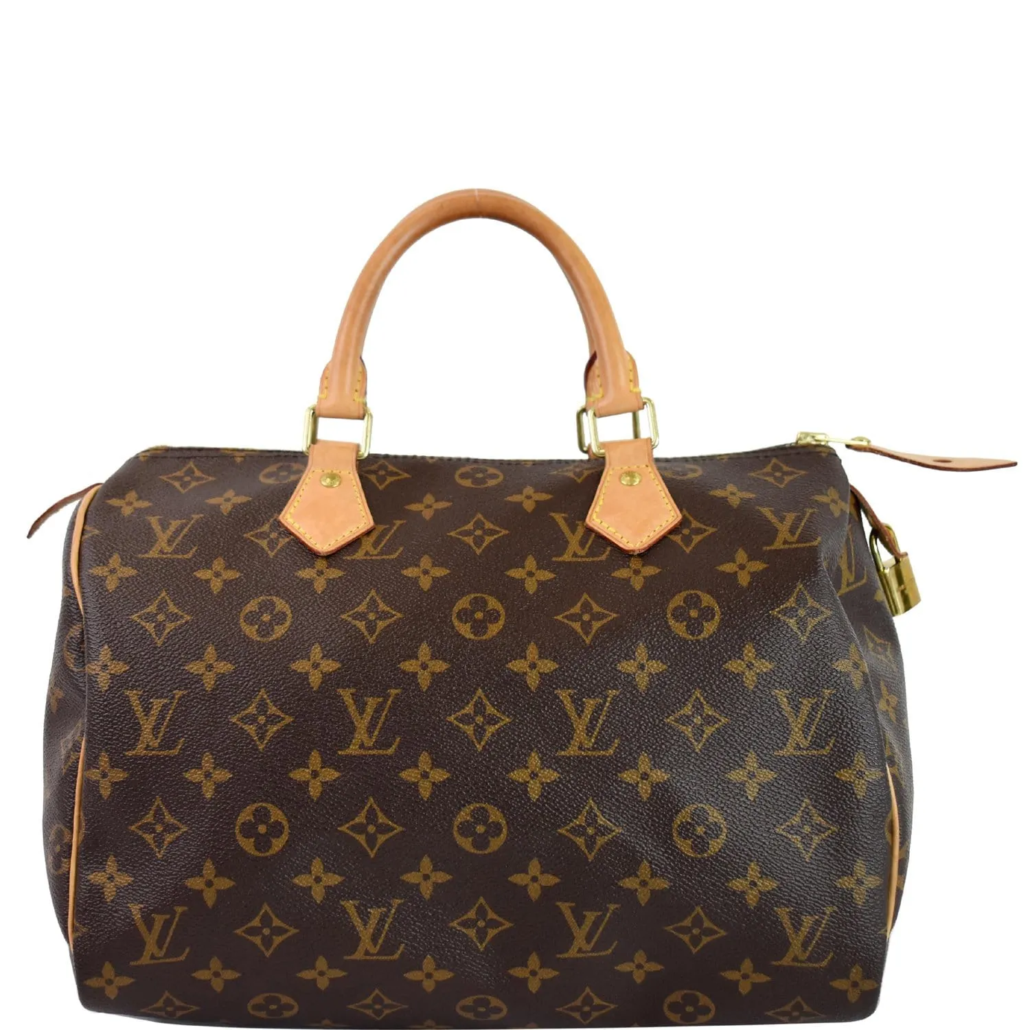 LOUIS VUITTON Speedy 30 Monogram Canvas Shoulder Bag Brown