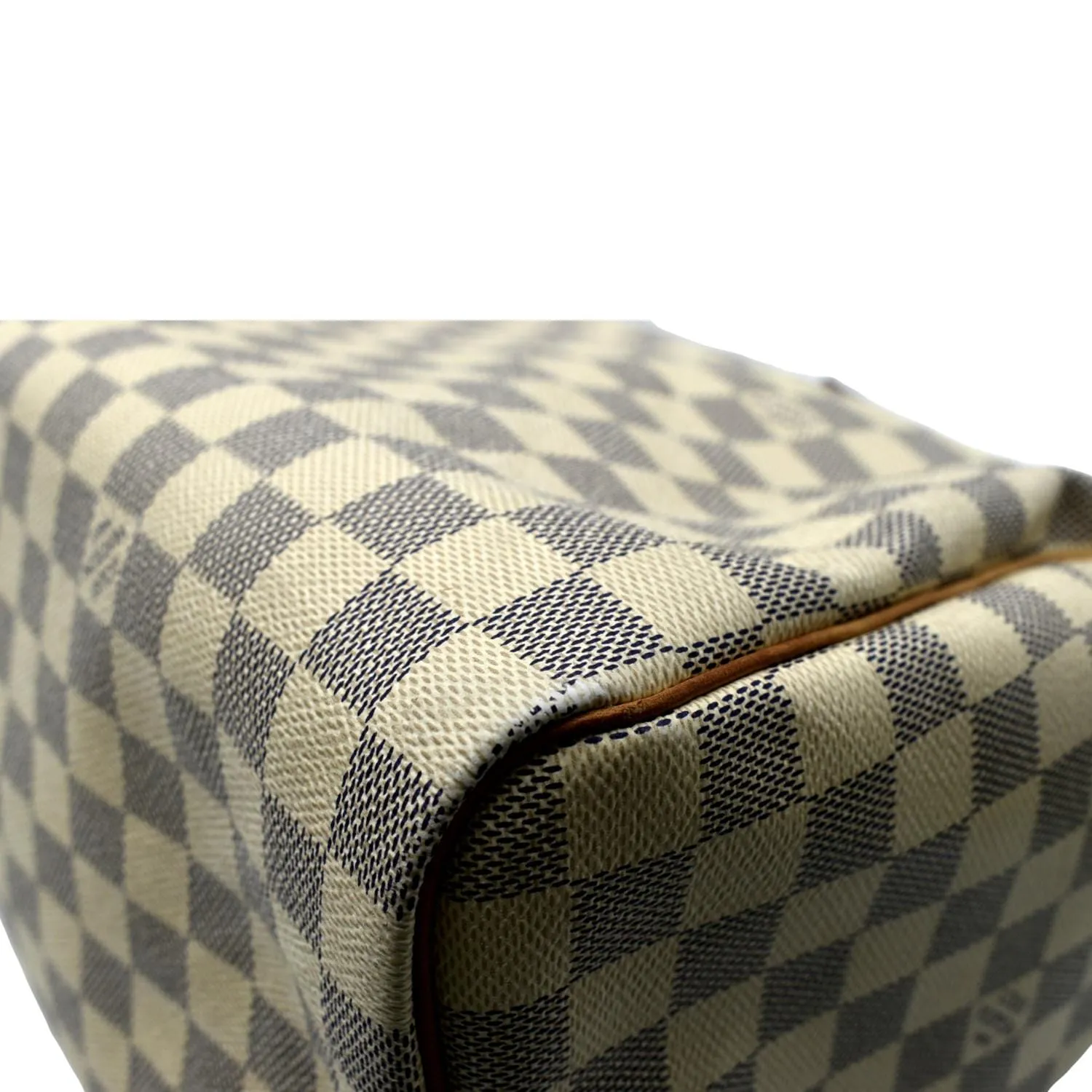 LOUIS VUITTON Speedy 35 Damier Azur Satchel Bag White