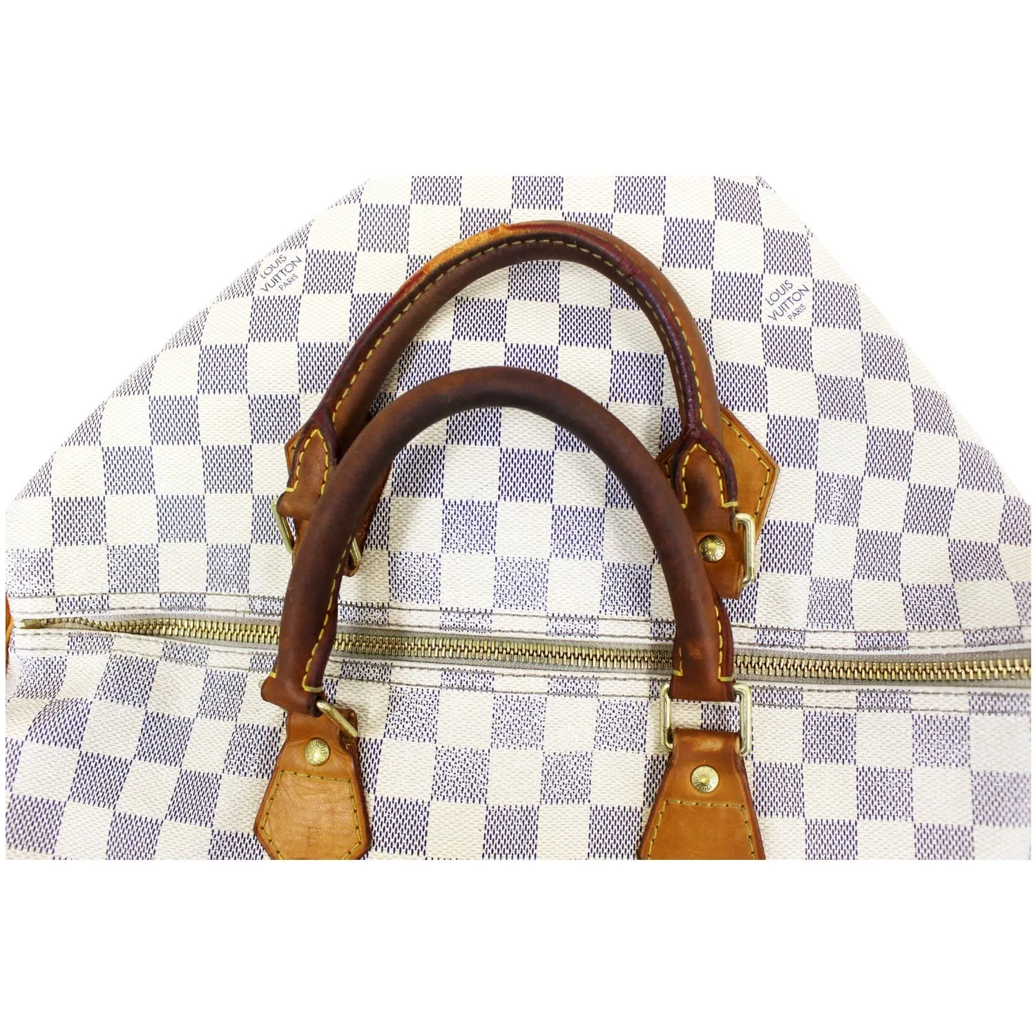 LOUIS VUITTON Speedy 35 Damier Azur Satchel Bag