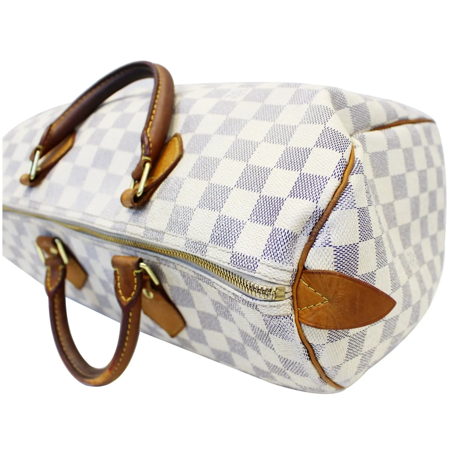 LOUIS VUITTON Speedy 35 Damier Azur Satchel Bag