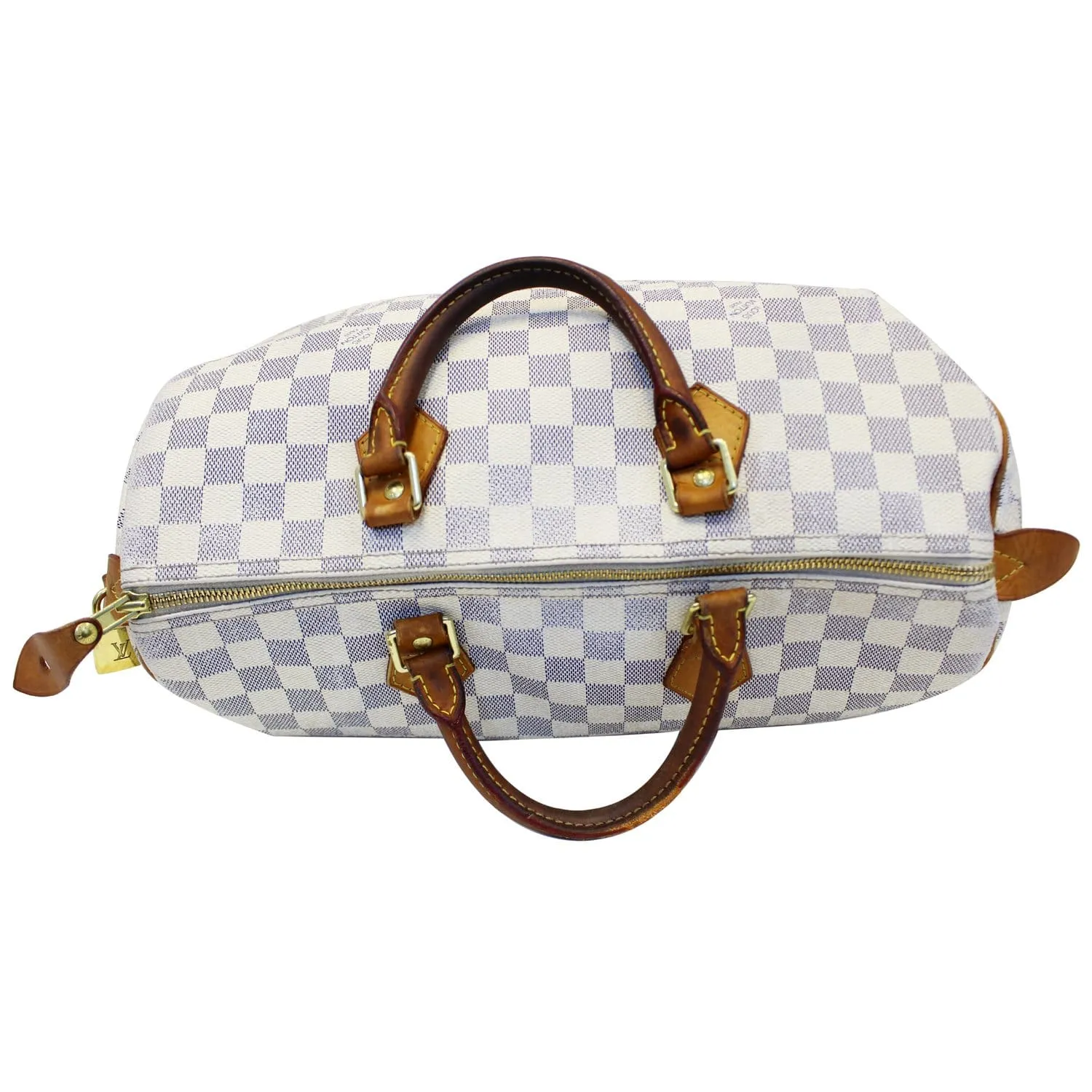 LOUIS VUITTON Speedy 35 Damier Azur Satchel Bag