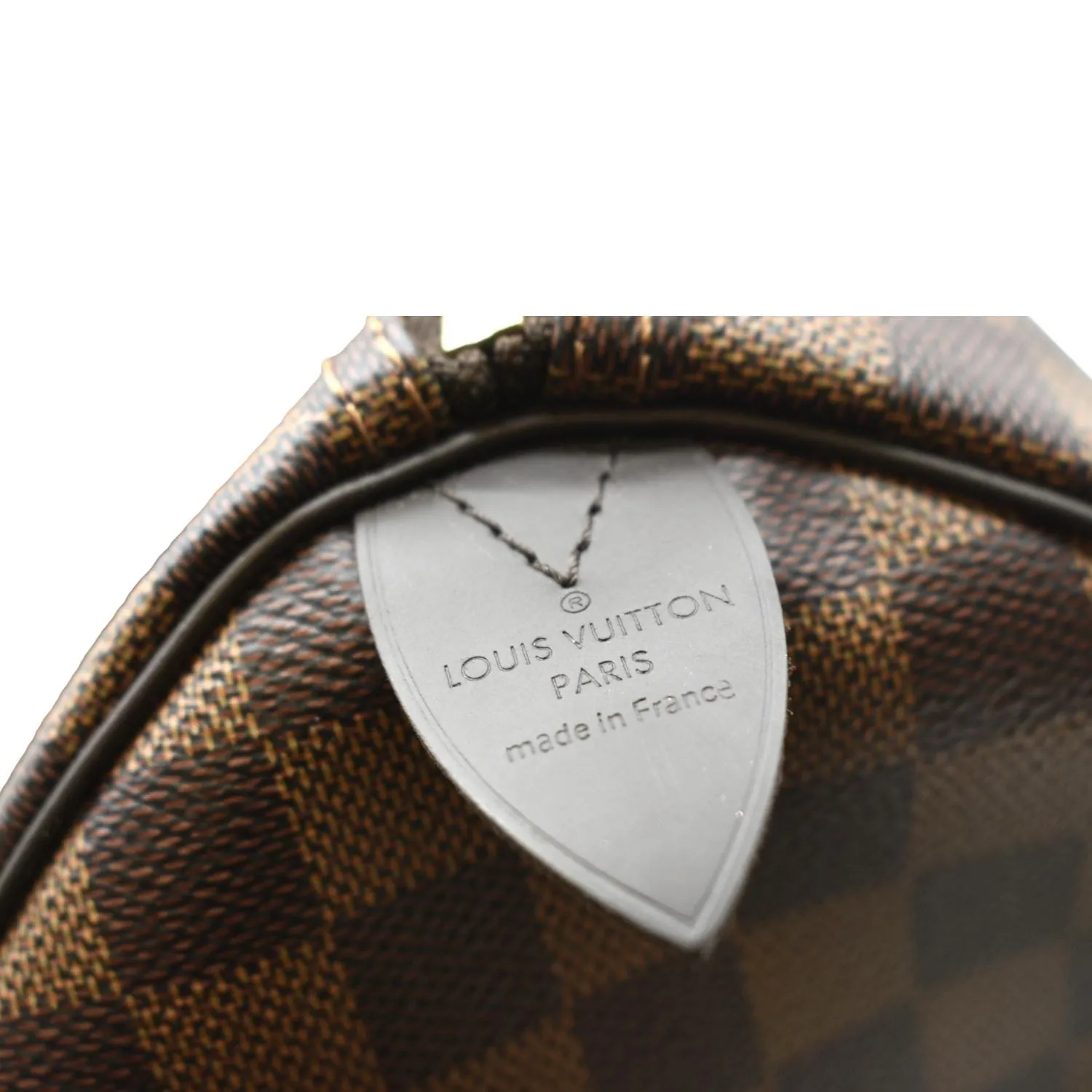 LOUIS VUITTON Speedy 35 Damier Ebene Satchel Bag Brown