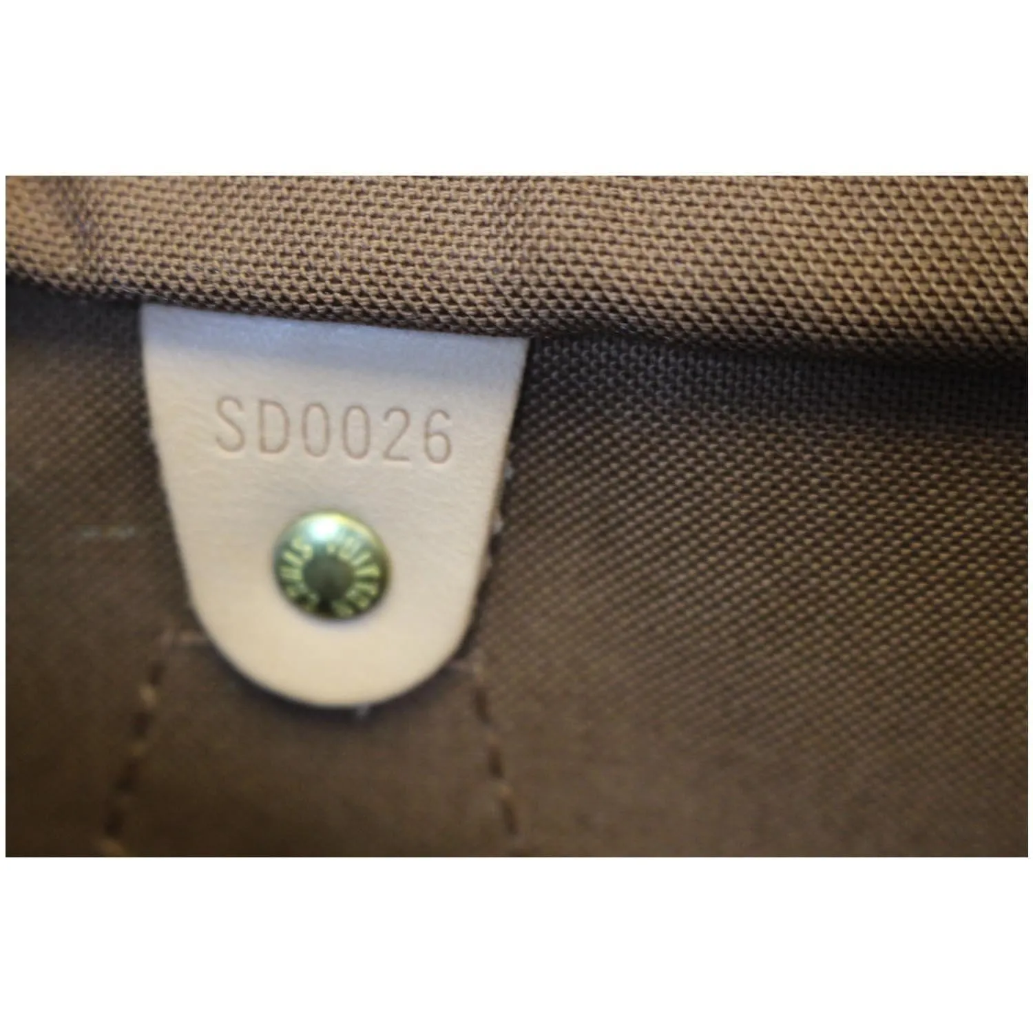LOUIS VUITTON Speedy 35 Monogram Canvas Satchel Bag Brown