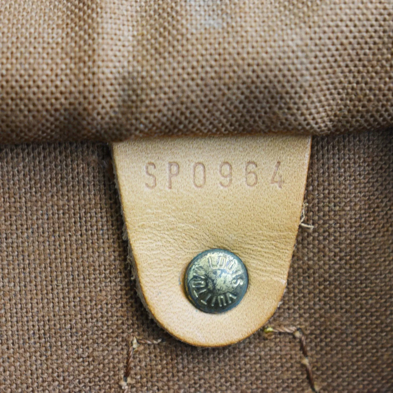 LOUIS VUITTON Speedy 40 Monogram Canvas Satchel Bag Brown