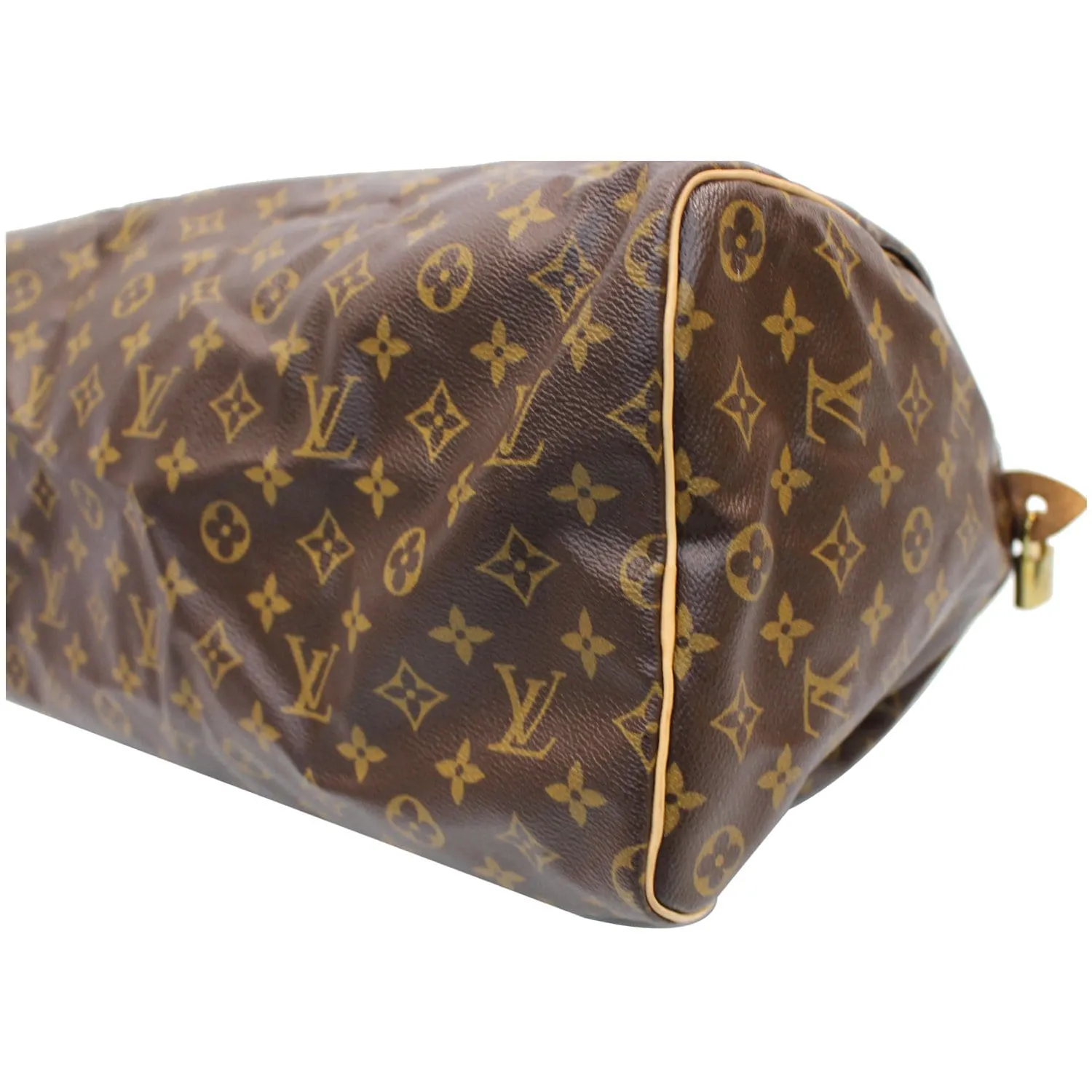 LOUIS VUITTON Speedy 40 Monogram Canvas Satchel Bag Brown
