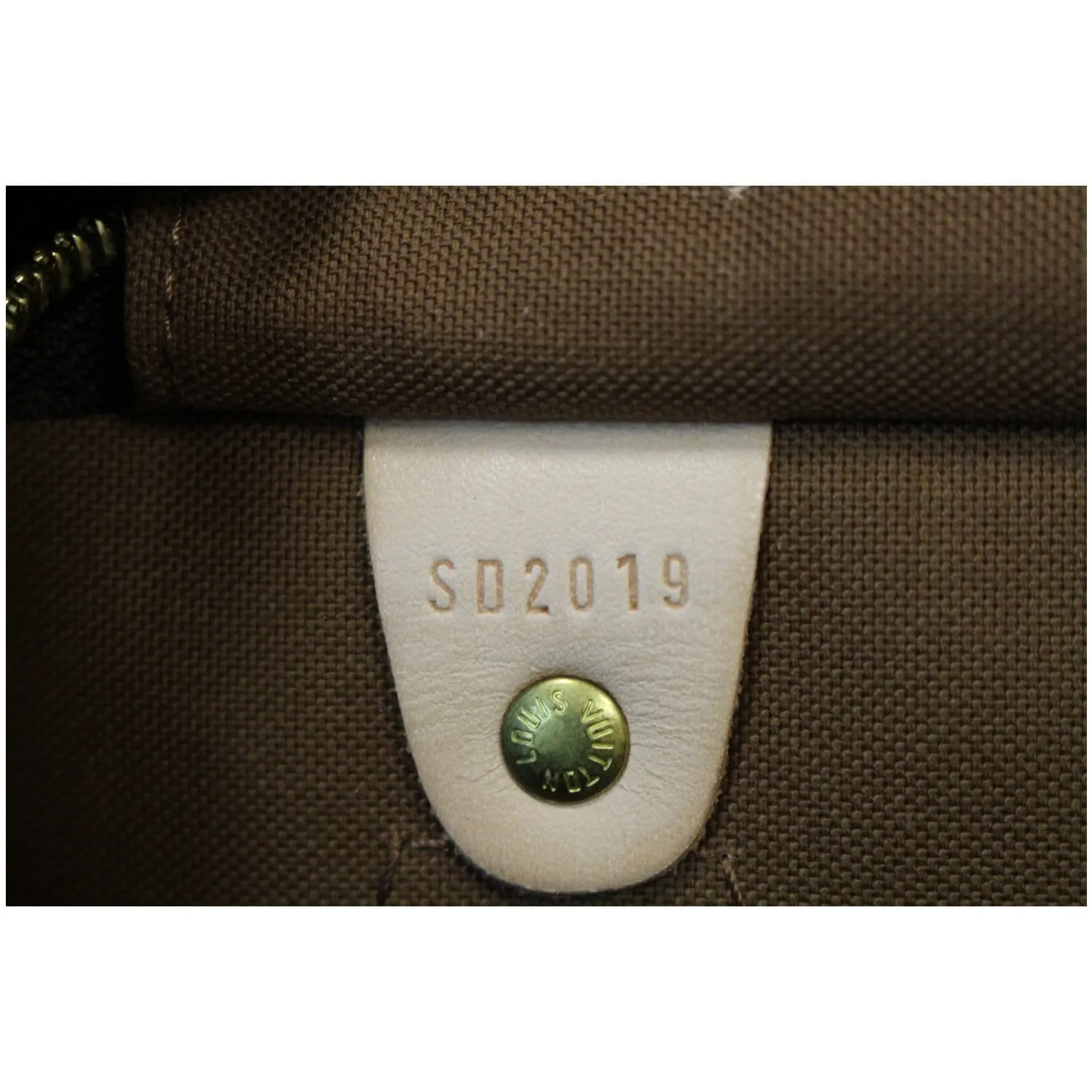 LOUIS VUITTON Speedy 40 Monogram Canvas Satchel Bag Brown