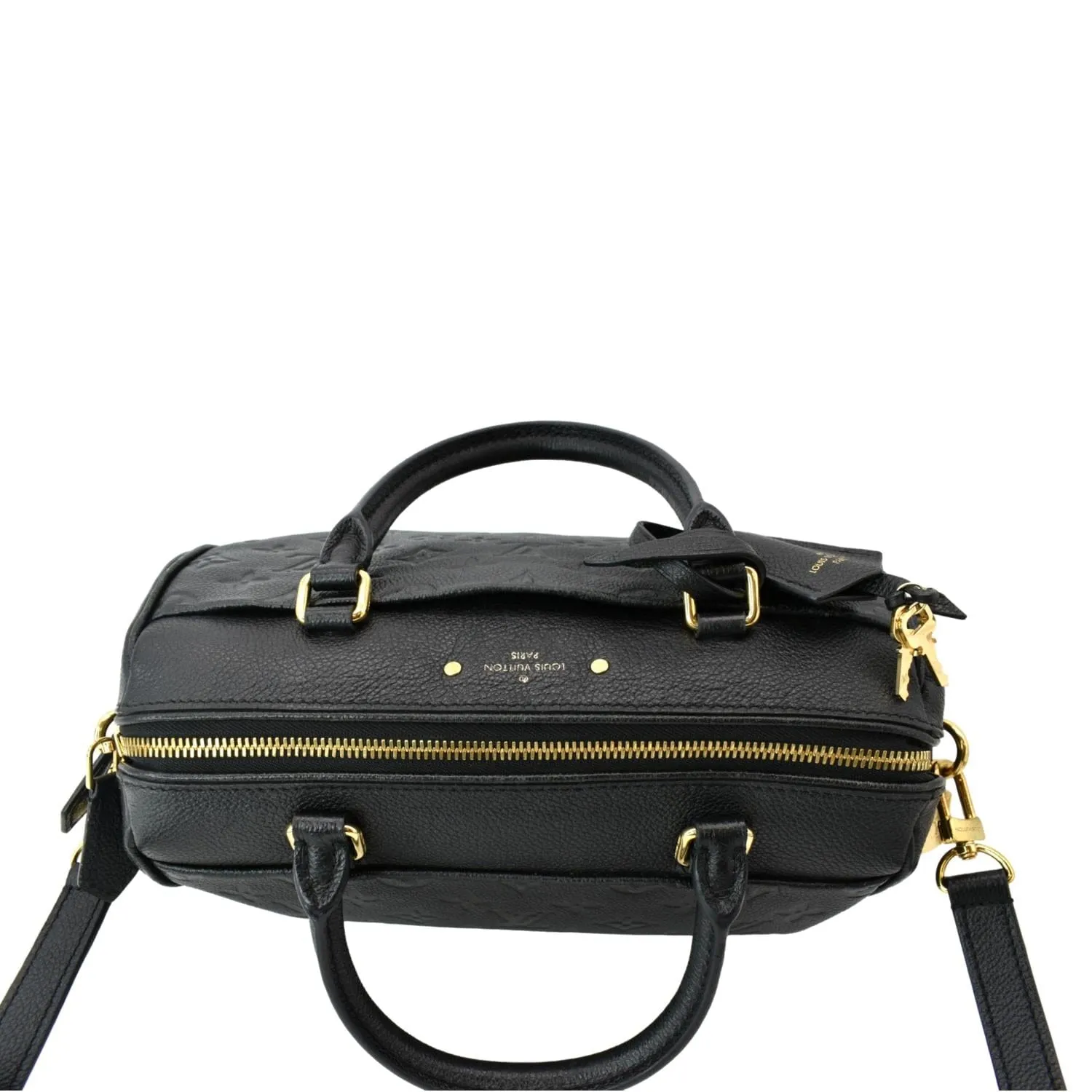 LOUIS VUITTON Speedy Bandouliere 25 Empreinte Leather  Shoulder Bag Black