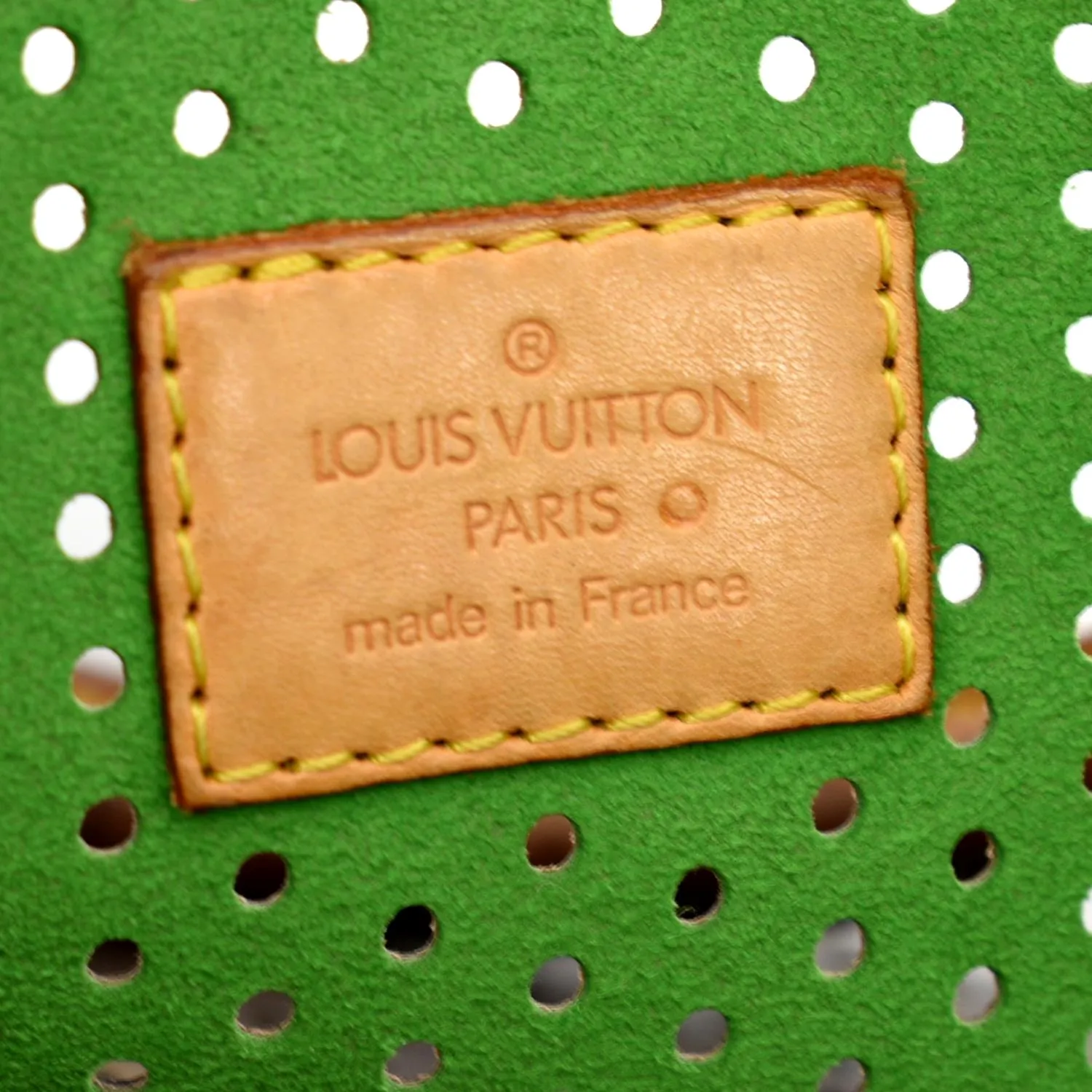 LOUIS VUITTON Speedy Monogram Perforated Satchel Bag Brown