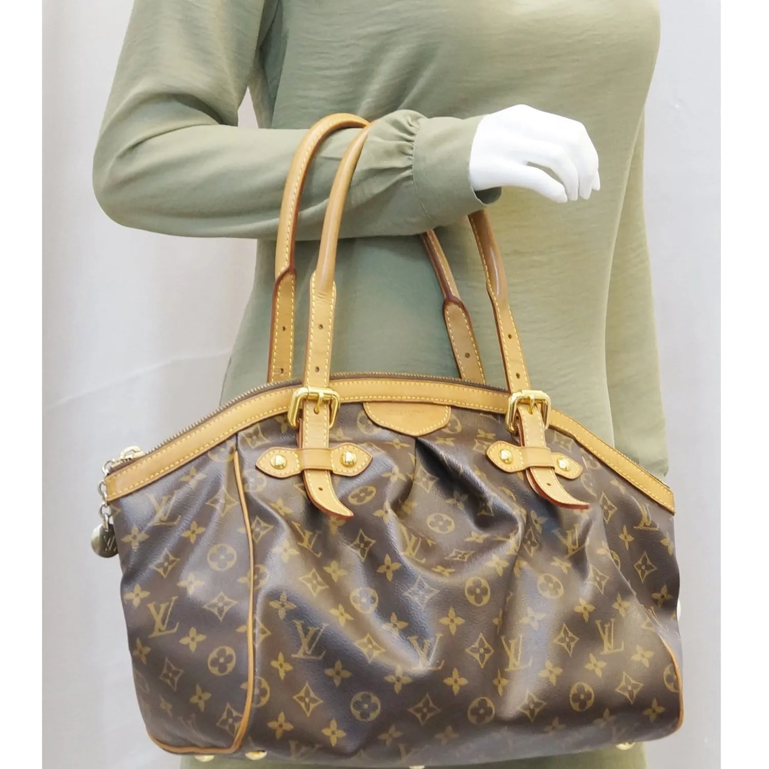 LOUIS VUITTON Tivoli GM Monogram Canvas  Brown Shoulder Bag