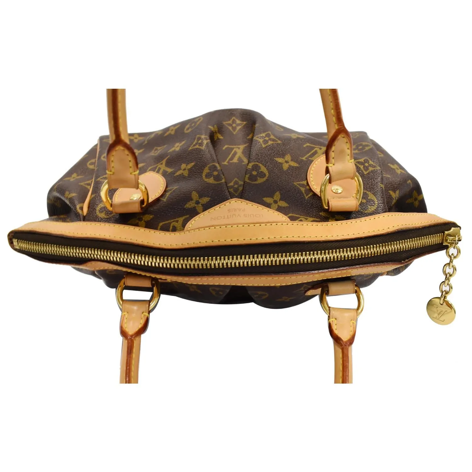 LOUIS VUITTON Tivoli GM Monogram Canvas Satchel Bag Brown