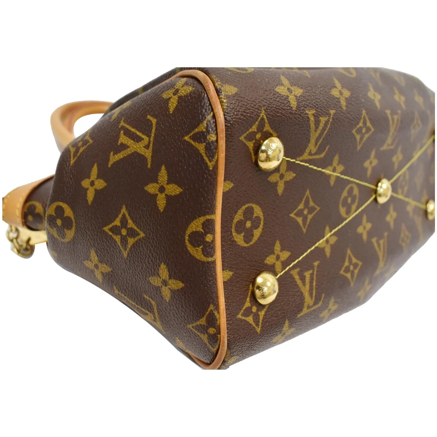 LOUIS VUITTON Tivoli GM Monogram Canvas Satchel Bag Brown
