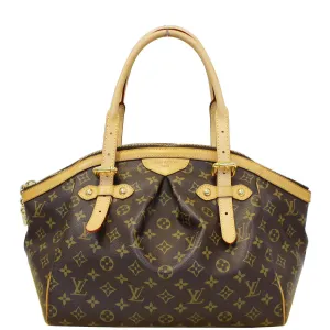 LOUIS VUITTON Tivoli GM Monogram Canvas Shoulder Satchel Bag Brown