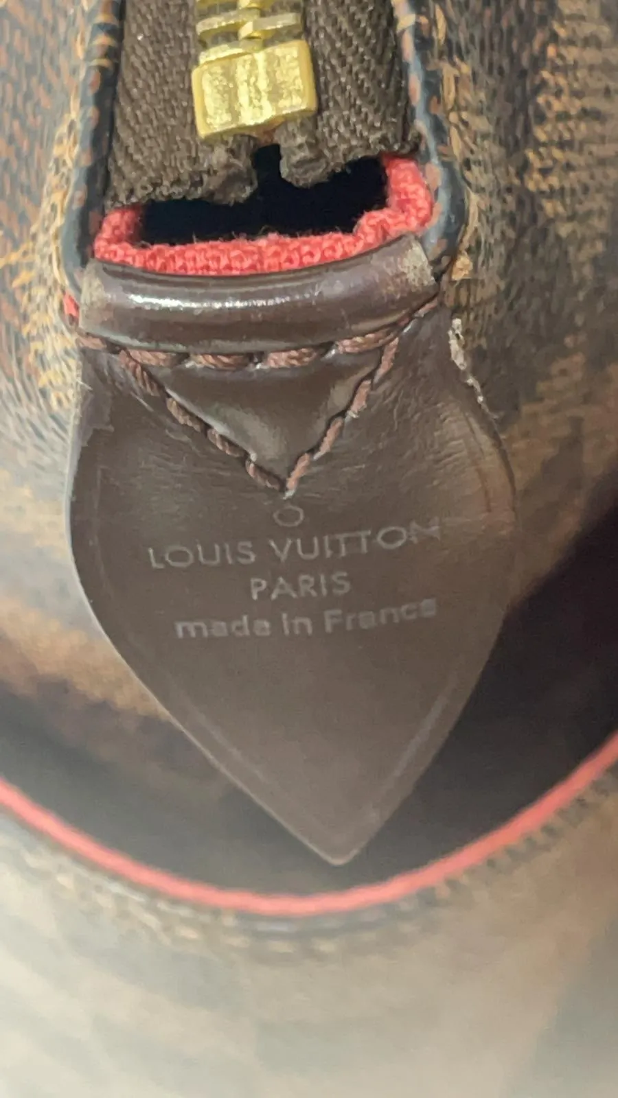 LOUIS VUITTON Totally MM Damier Ebene Shoulder Bag Brown