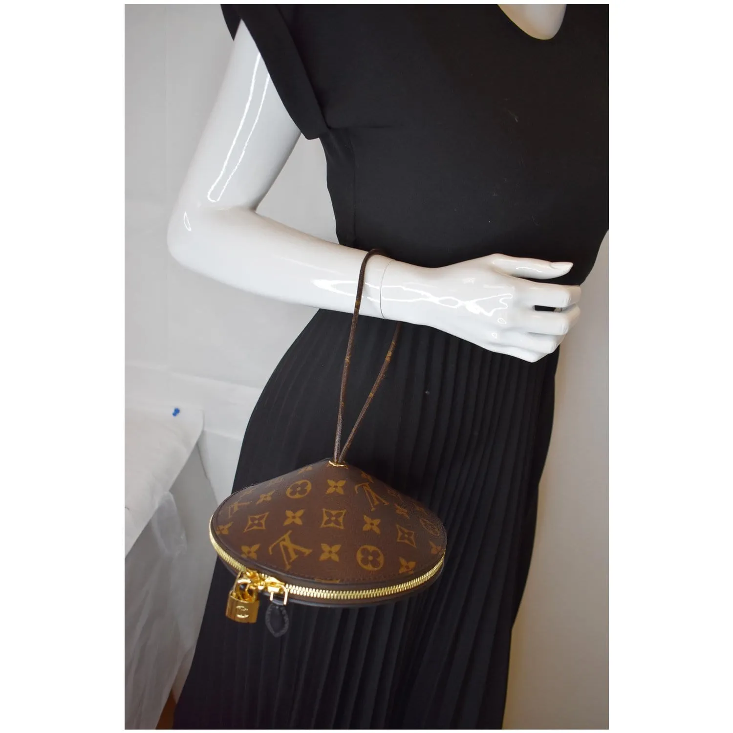 LOUIS VUITTON Toupie Monogram Canvas Shoulder Bag Brown