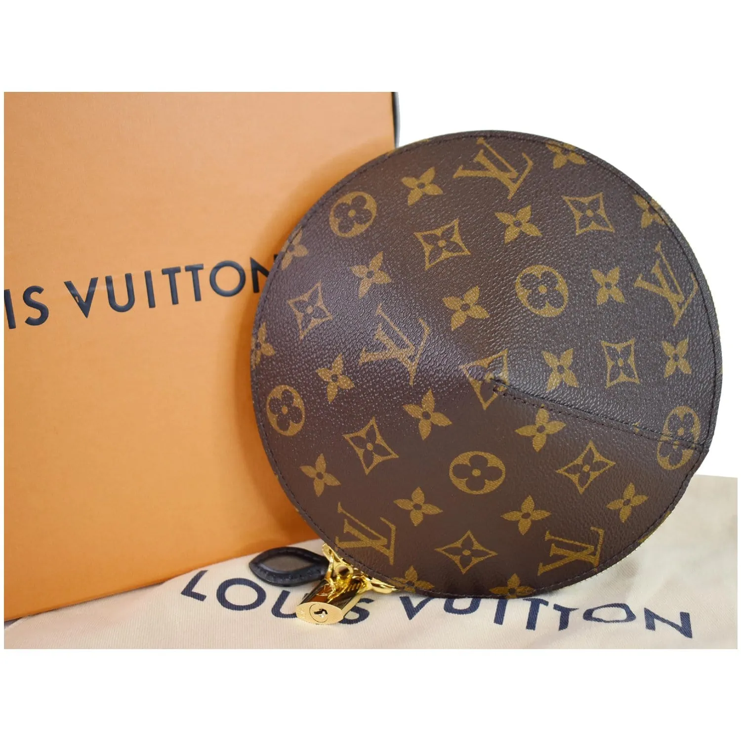 LOUIS VUITTON Toupie Monogram Canvas Shoulder Bag Brown