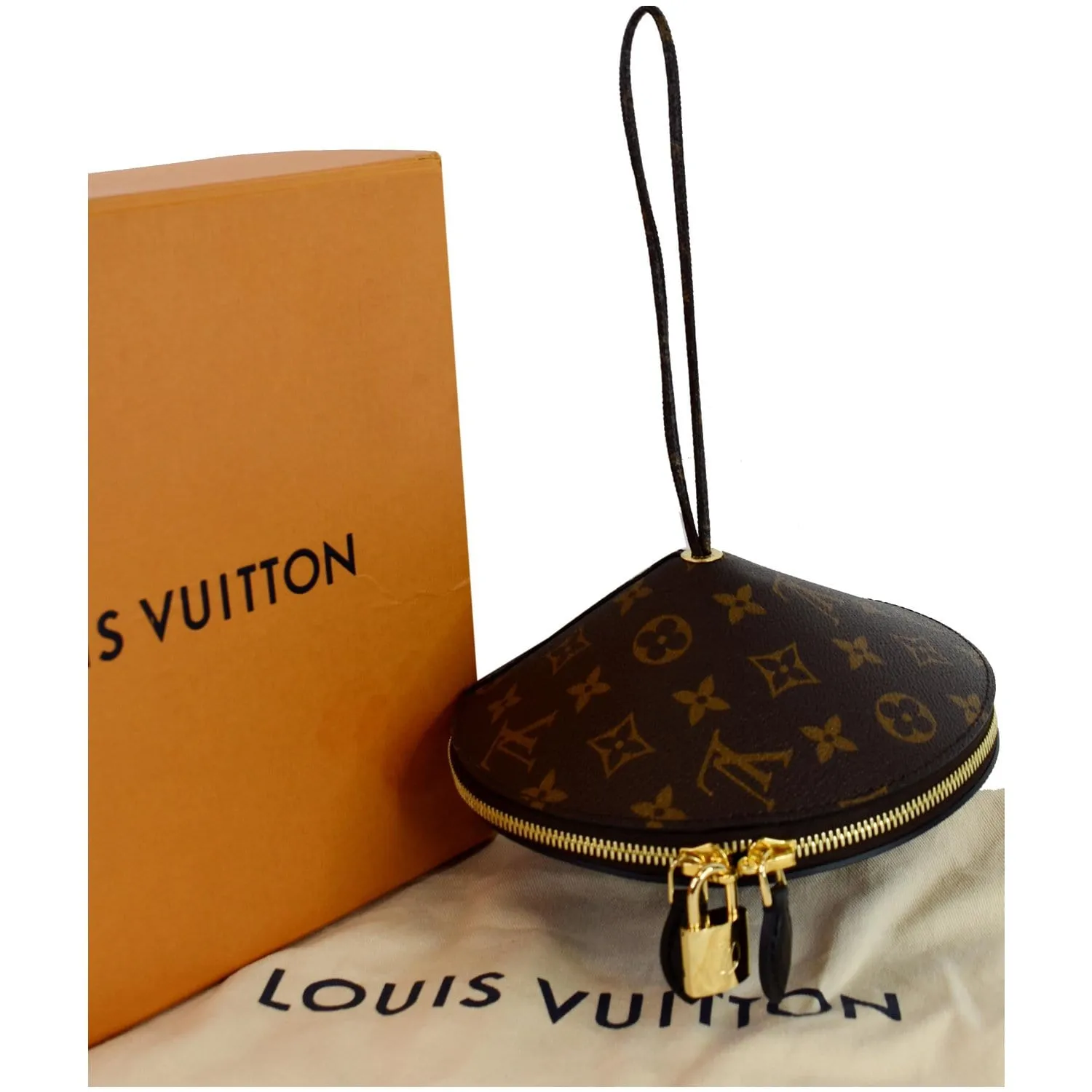 LOUIS VUITTON Toupie Monogram Canvas Shoulder Bag Brown