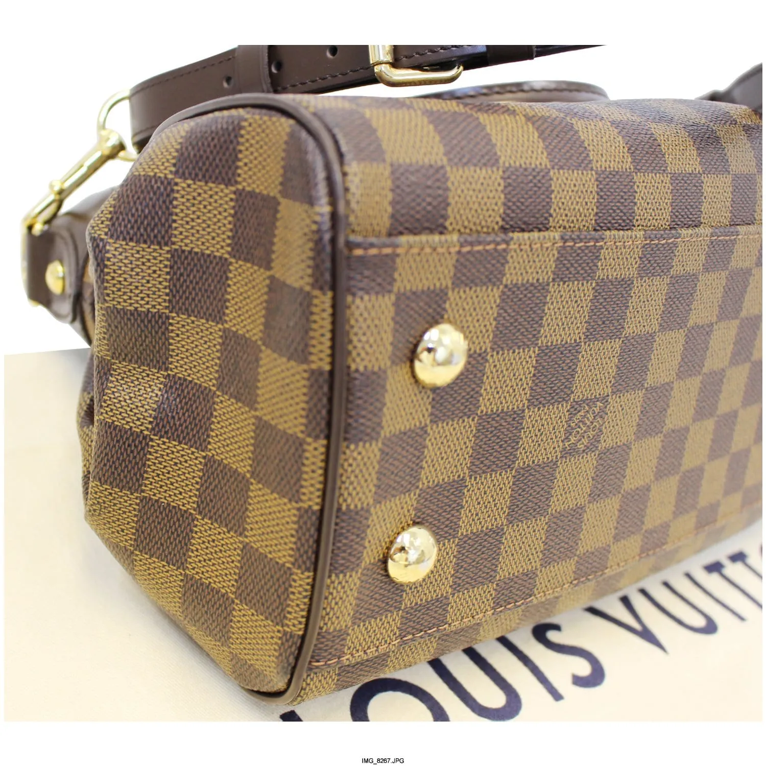 LOUIS VUITTON Trevi PM Damier Ebene Brown Shoulder Bag
