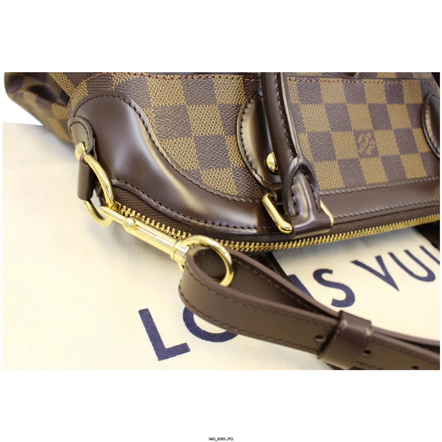 LOUIS VUITTON Trevi PM Damier Ebene Brown Shoulder Bag