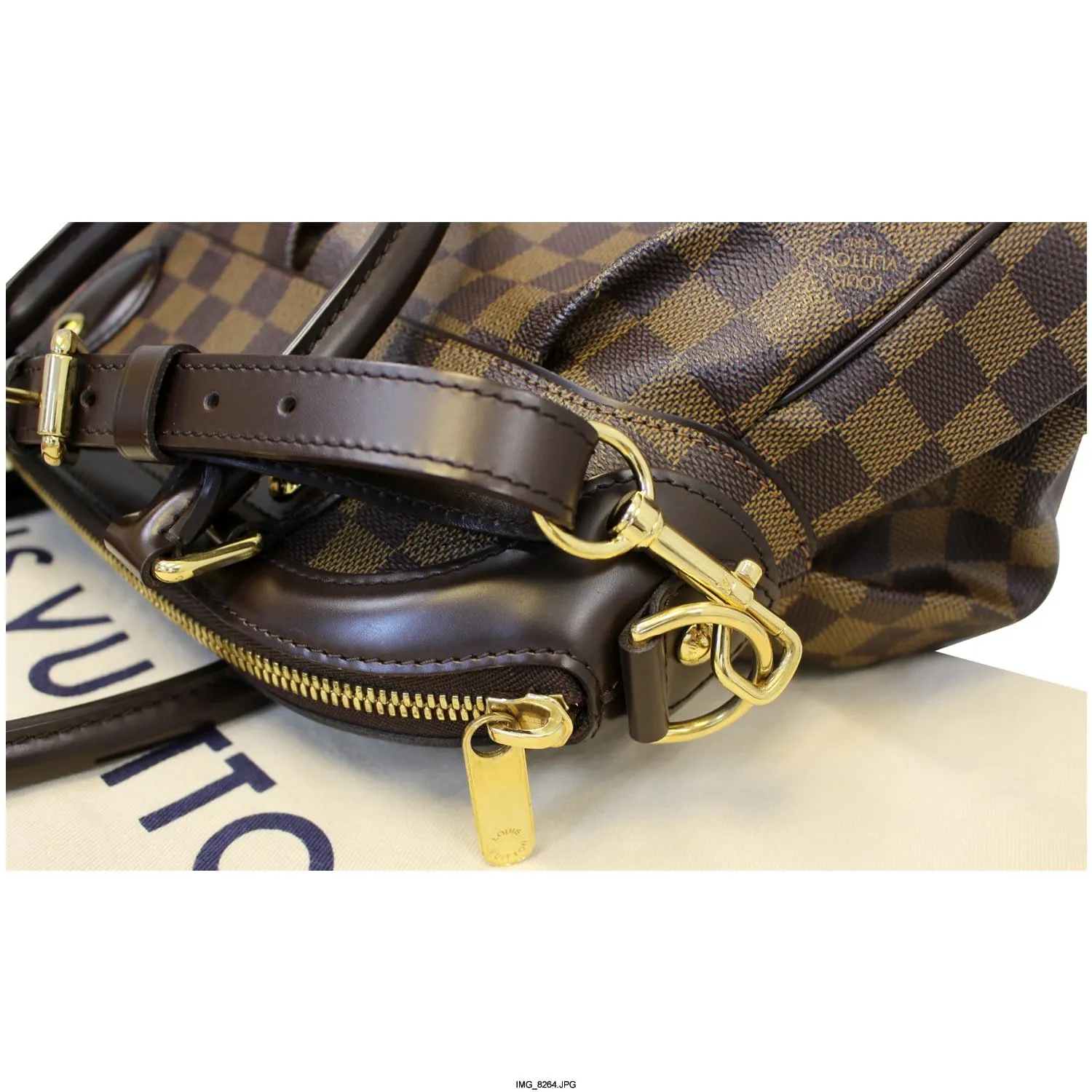 LOUIS VUITTON Trevi PM Damier Ebene Brown Shoulder Bag