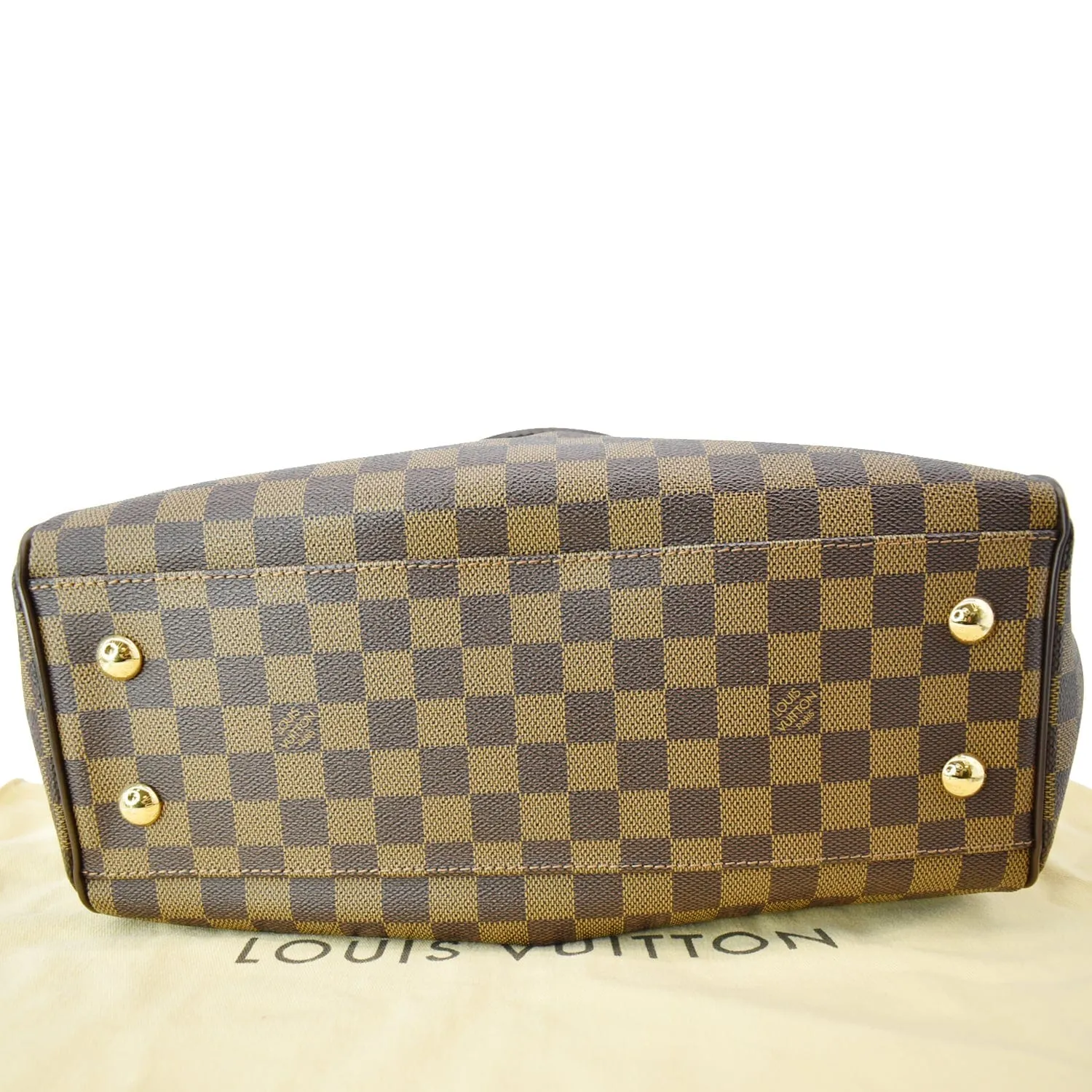 LOUIS VUITTON Trevi PM Damier Ebene Shoulder Bag Brown