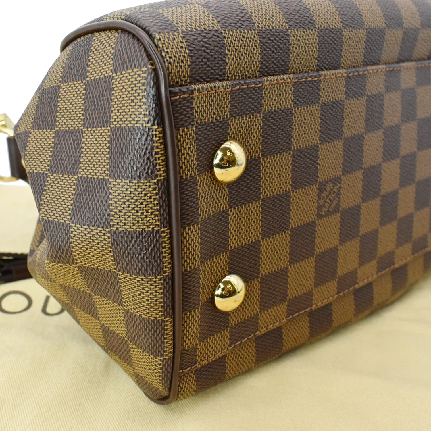 LOUIS VUITTON Trevi PM Damier Ebene Shoulder Bag Brown