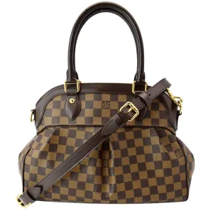 LOUIS VUITTON Trevi PM Damier Ebene Shoulder Bag Brown
