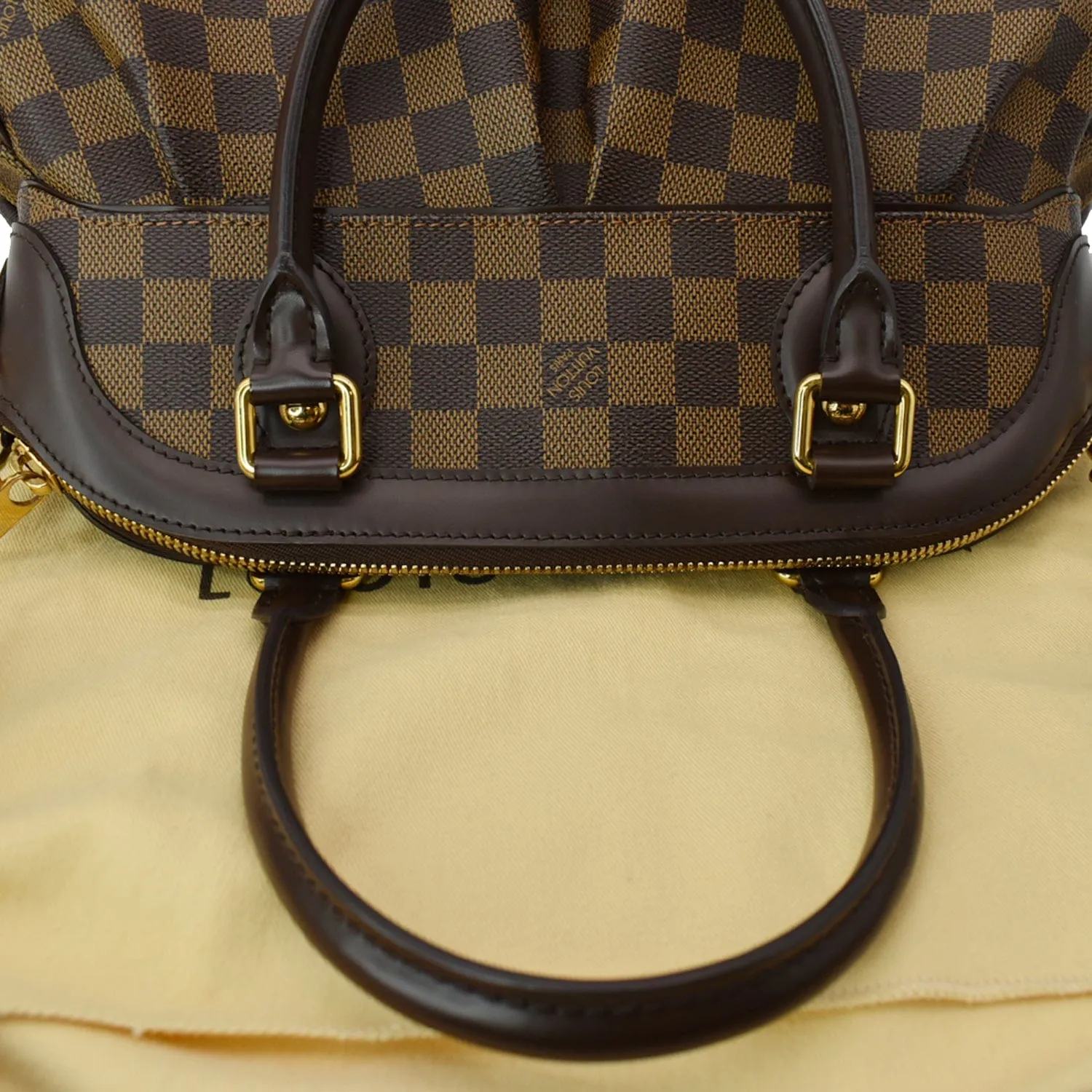LOUIS VUITTON Trevi PM Damier Ebene Shoulder Bag Brown