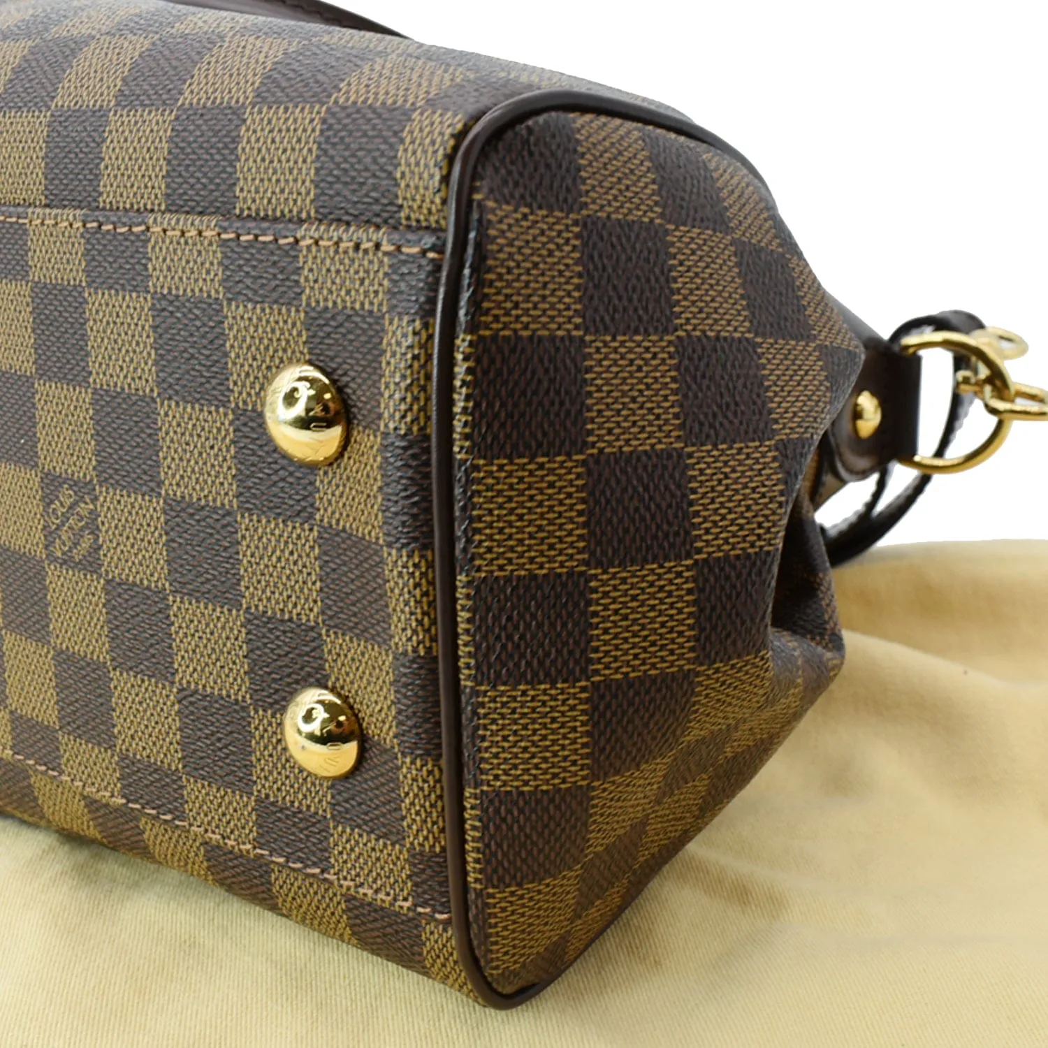 LOUIS VUITTON Trevi PM Damier Ebene Shoulder Bag Brown