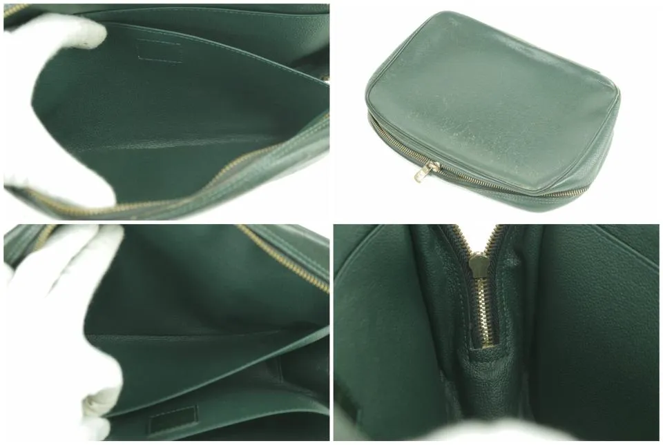 Louis Vuitton Trousse Toilery Pouch GM Taiga Leather Green 232555