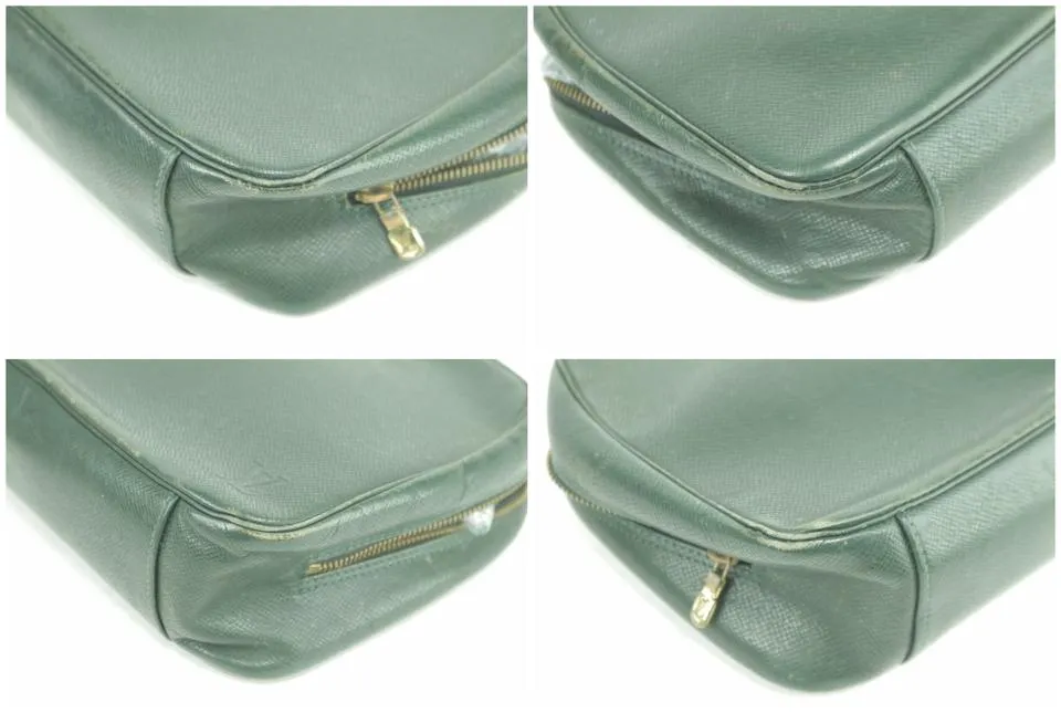 Louis Vuitton Trousse Toilery Pouch GM Taiga Leather Green 232555